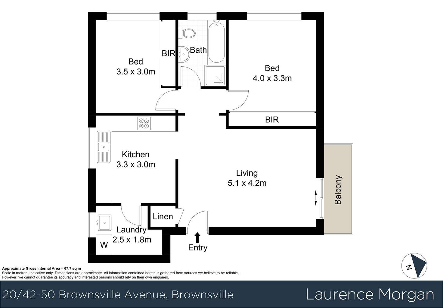 Floorplan of Homely apartment listing, 20/42-50 Brownsville Avenue, Brownsville NSW 2530