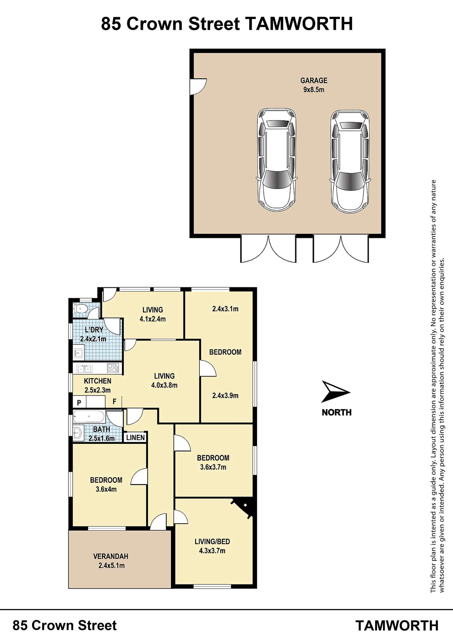 Floorplan of Homely house listing, 85 Crown Street, Tamworth NSW 2340
