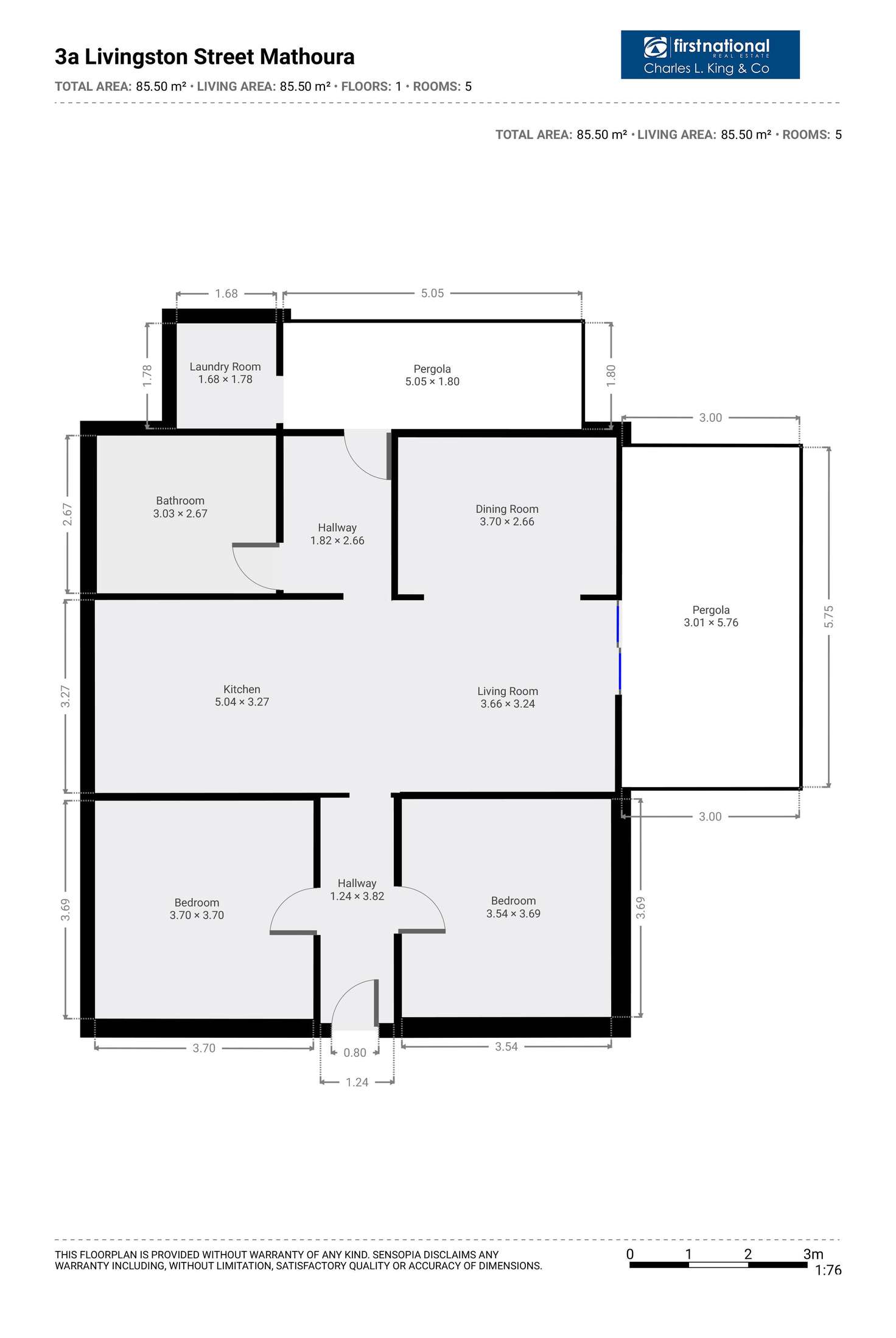 Floorplan of Homely house listing, 3a Livingstone Street, Mathoura NSW 2710