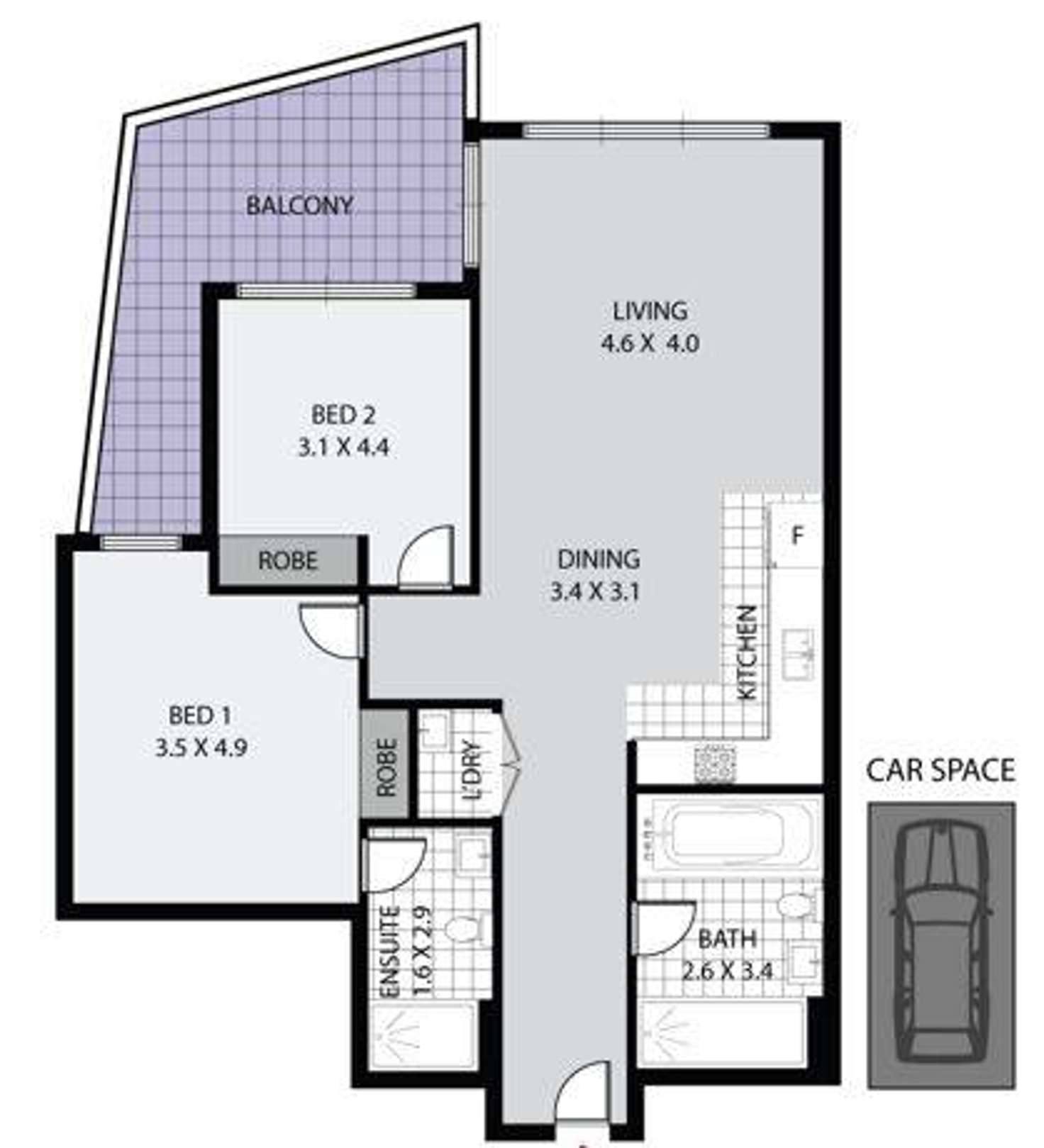 Floorplan of Homely apartment listing, 11/136-140 High Street, Penrith NSW 2750
