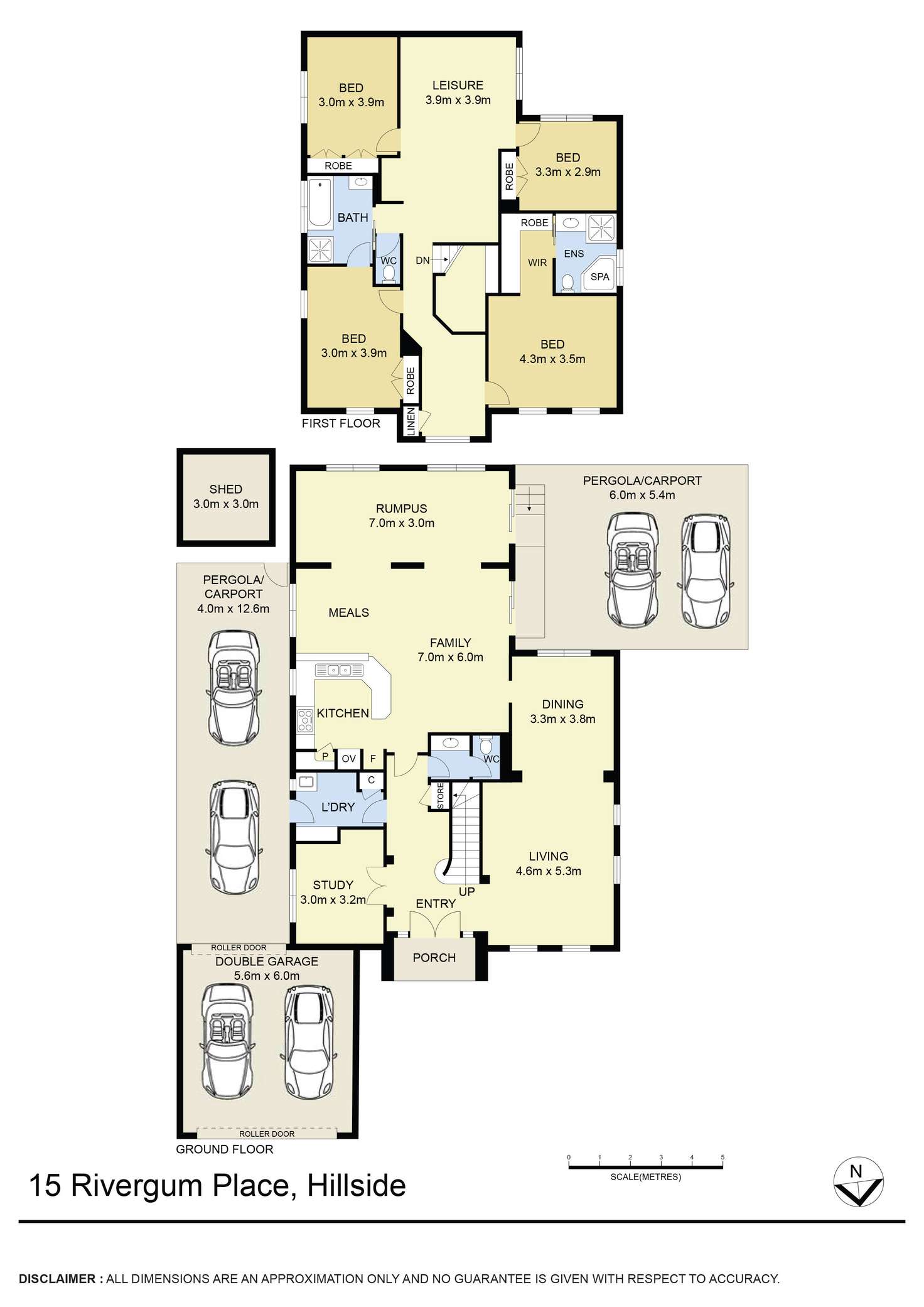 Floorplan of Homely house listing, 15 Rivergum Place, Hillside VIC 3037