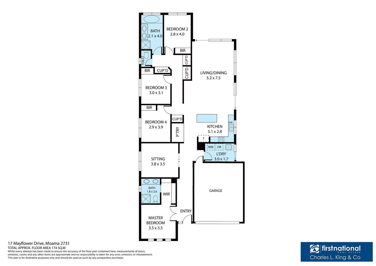 Floorplan of Homely house listing, 17 Mayflower Drive, Moama NSW 2731