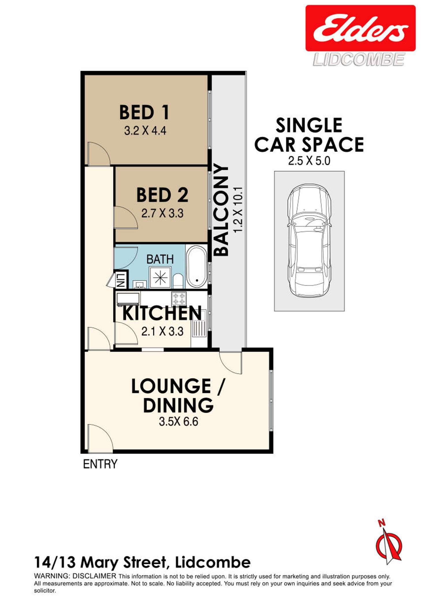 Floorplan of Homely apartment listing, 14/13 Mary Street, Lidcombe NSW 2141