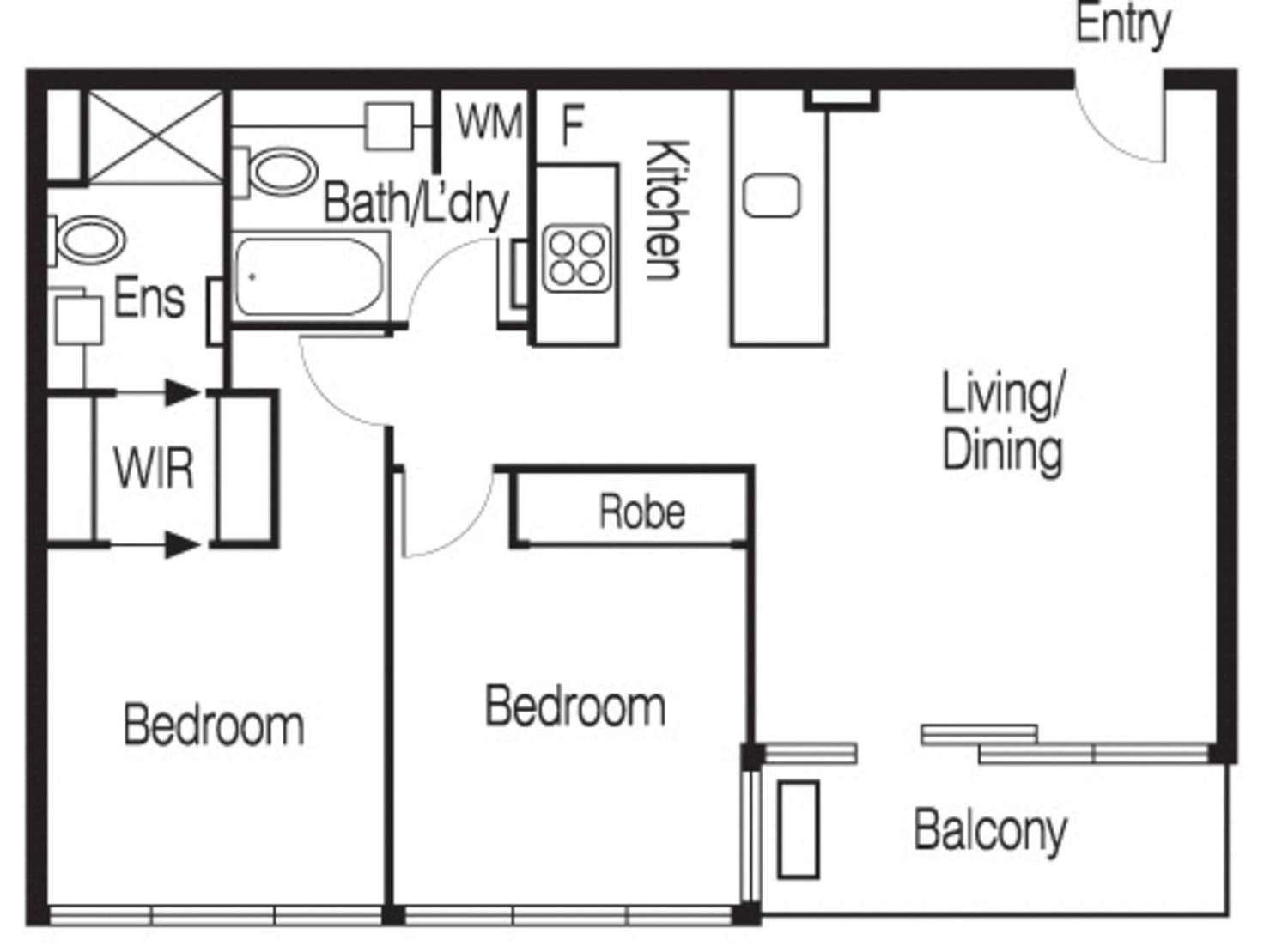 Floorplan of Homely apartment listing, 905/63 Whiteman Street, Southbank VIC 3006