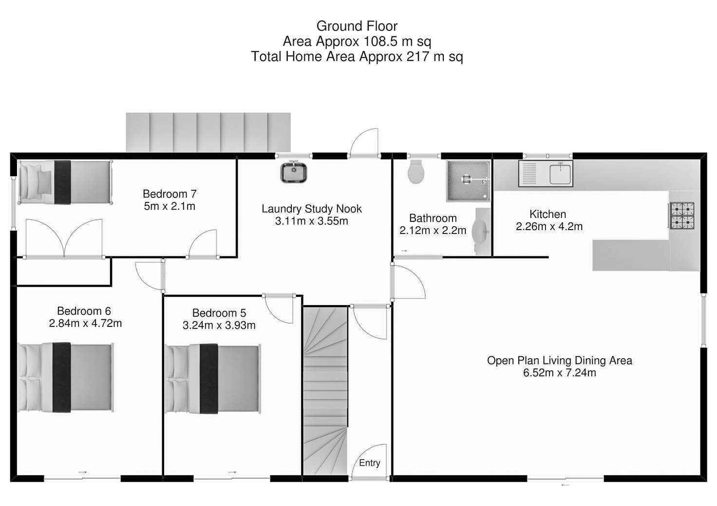 Floorplan of Homely unit listing, 2/3 Warner Street, Raceview QLD 4305