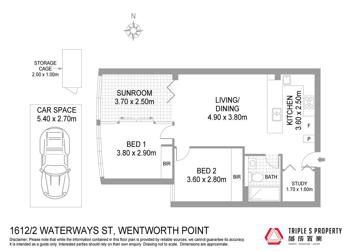Floorplan of Homely apartment listing, 1612/2 Waterways Street, Wentworth Point NSW 2127