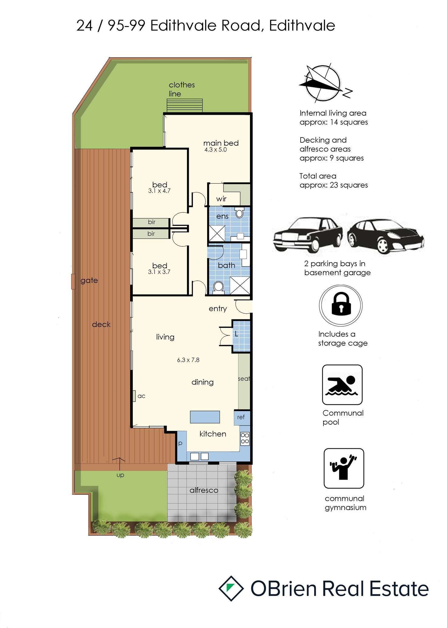 Floorplan of Homely apartment listing, 24/95-99 Edithvale Road, Edithvale VIC 3196