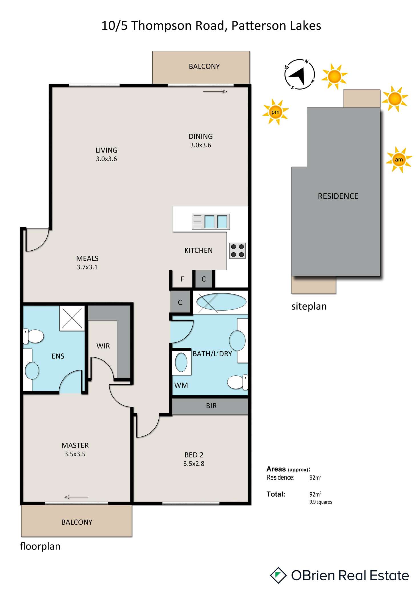 Floorplan of Homely unit listing, 10/5 Thompson Road, Patterson Lakes VIC 3197
