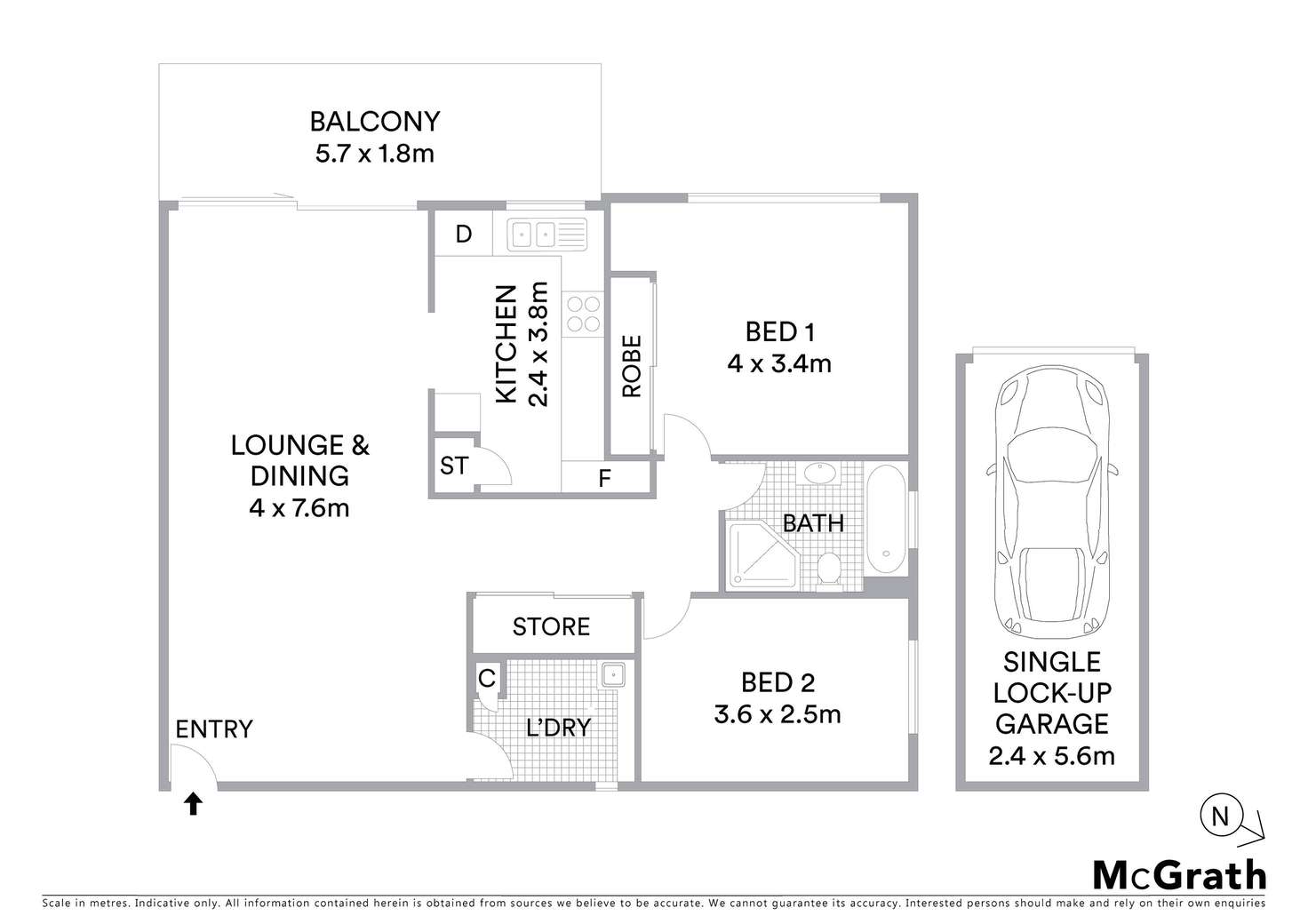 Floorplan of Homely apartment listing, 7/94 O'Connell Street, North Parramatta NSW 2151