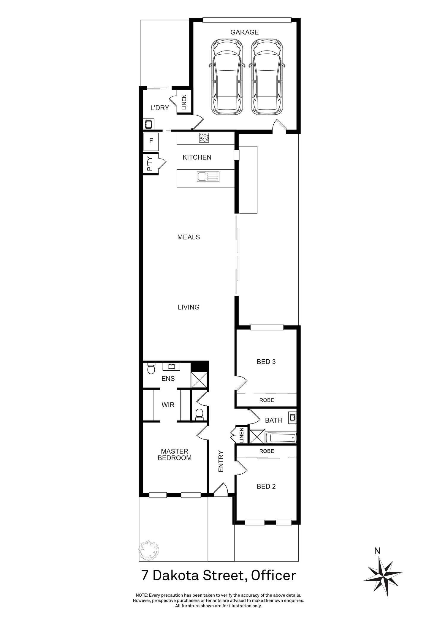 Floorplan of Homely house listing, 7 Dakota Street, Officer VIC 3809