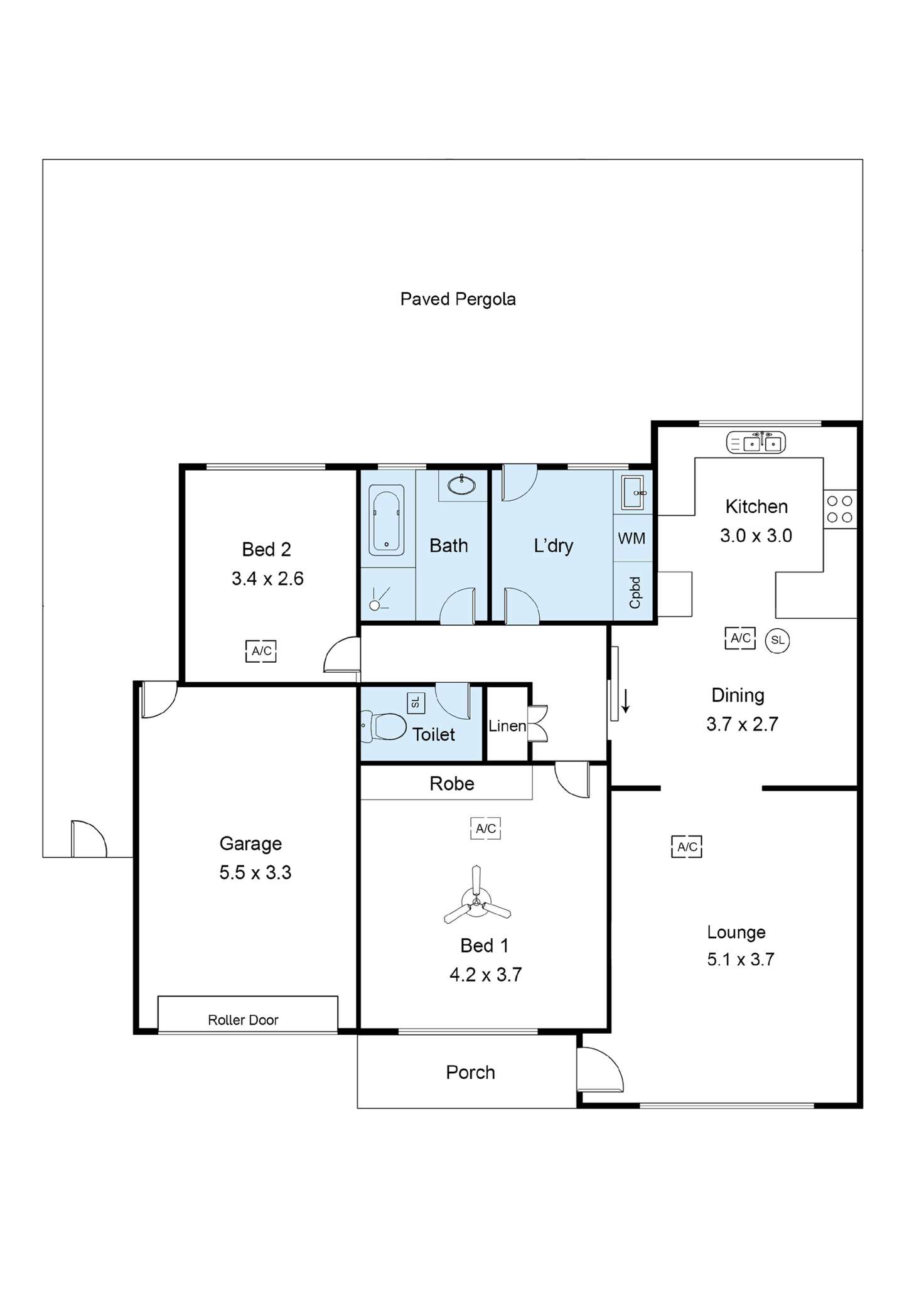 Floorplan of Homely semiDetached listing, 47 Fourth Avenue, Ascot Park SA 5043