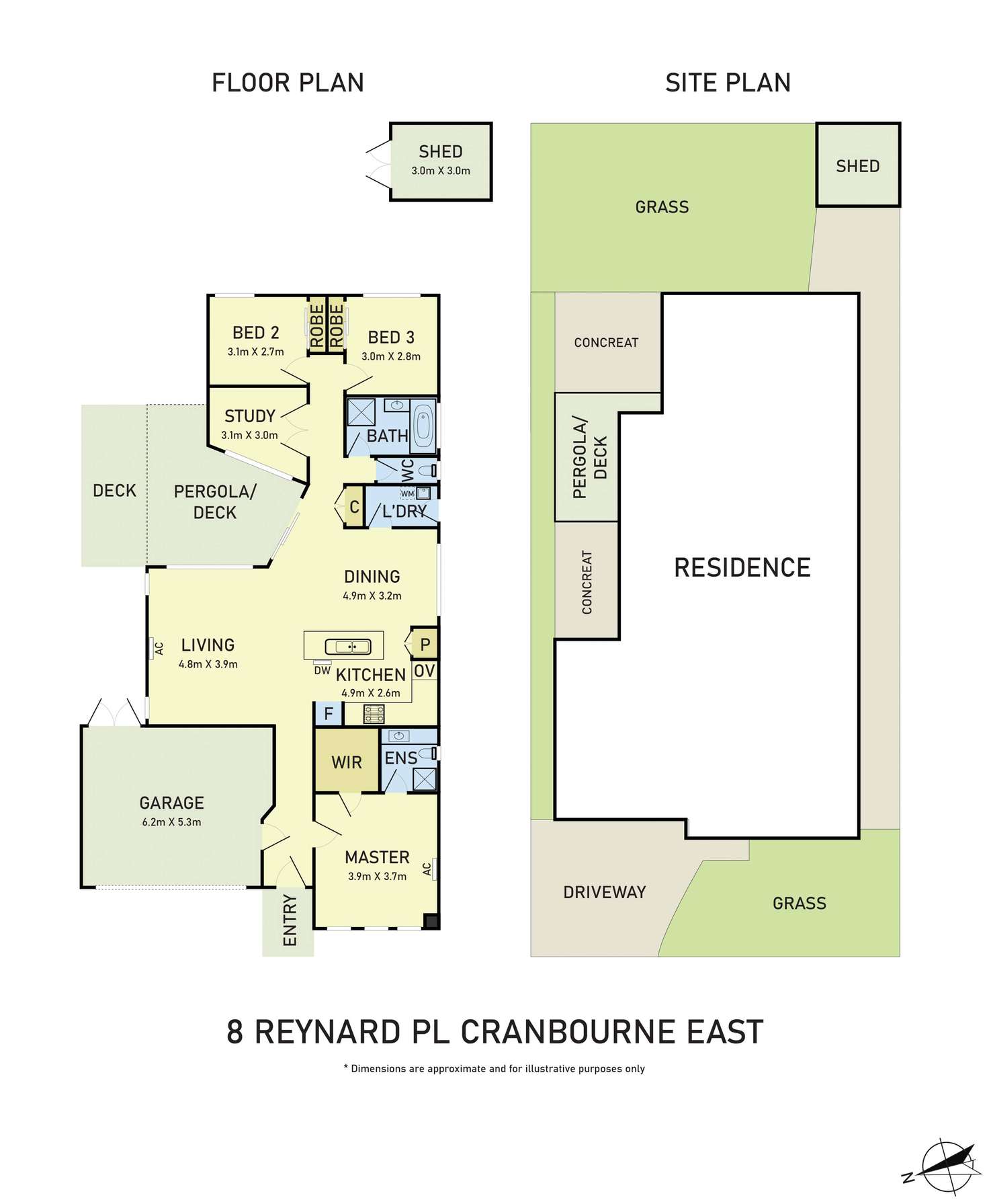 Floorplan of Homely house listing, 8 Reynard Place, Cranbourne East VIC 3977