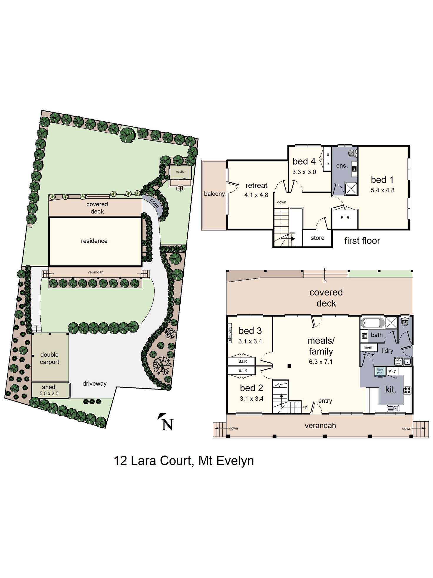 Floorplan of Homely house listing, 12 Lara Court, Mount Evelyn VIC 3796