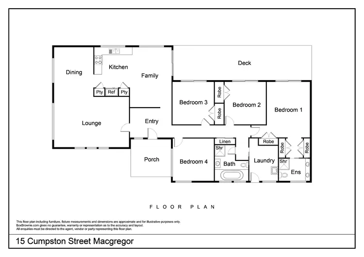 Floorplan of Homely house listing, 15 Cumpston Place, Macgregor ACT 2615
