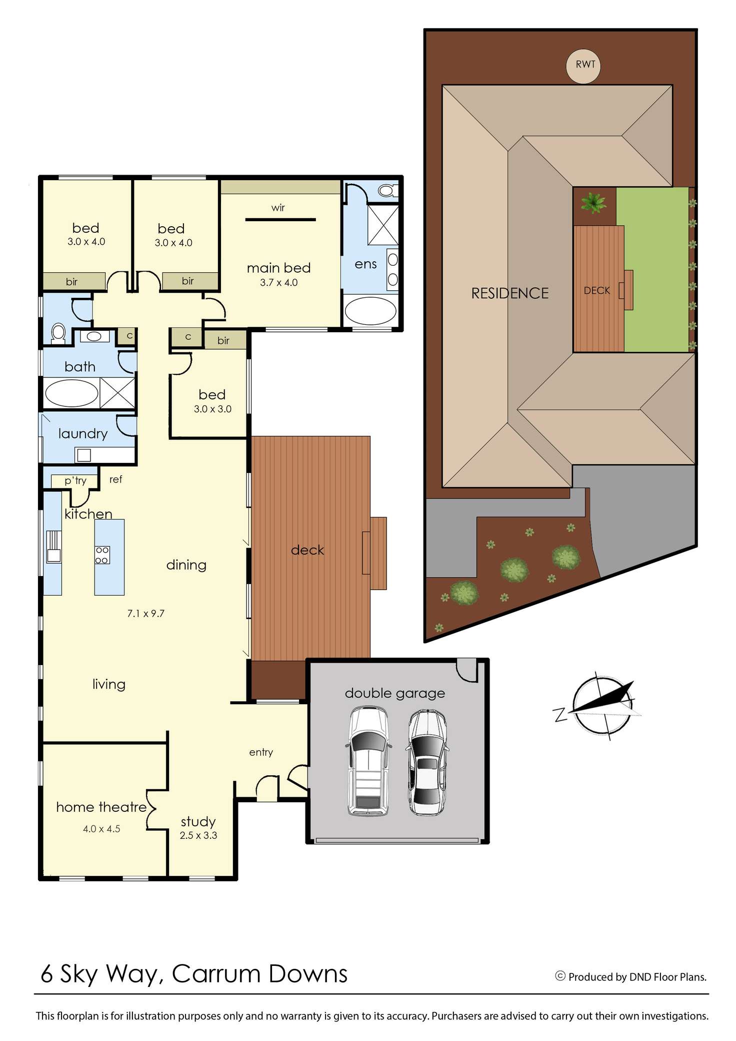 Floorplan of Homely house listing, 6 Sky Way, Carrum Downs VIC 3201