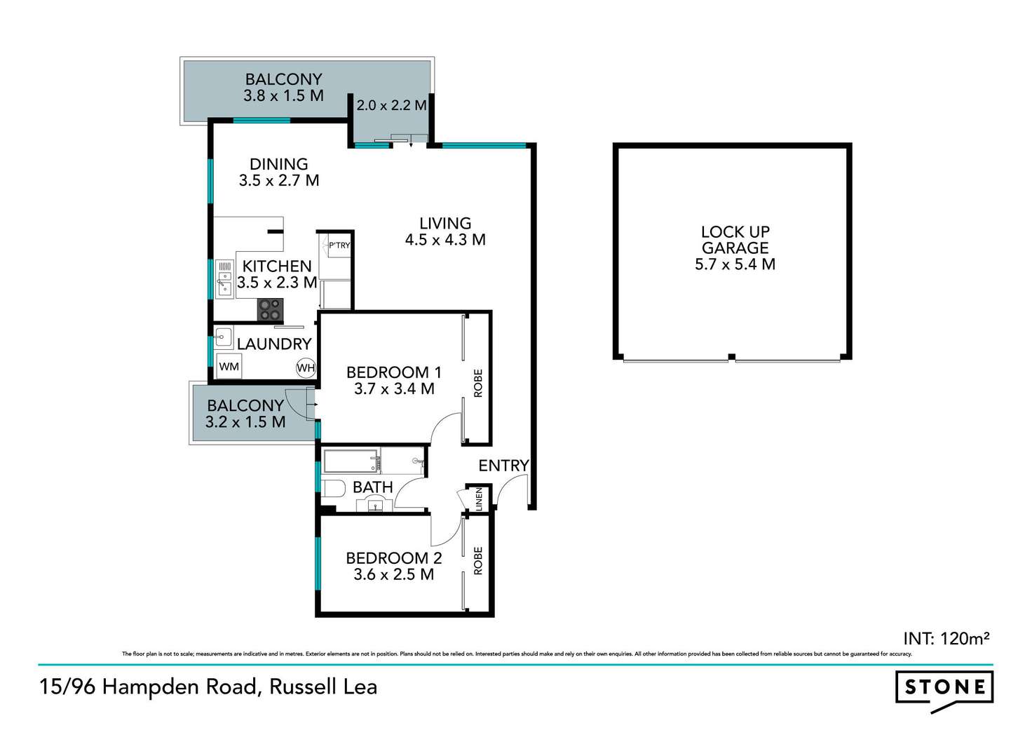 Floorplan of Homely apartment listing, 15/96-98 Hampden Road, Russell Lea NSW 2046