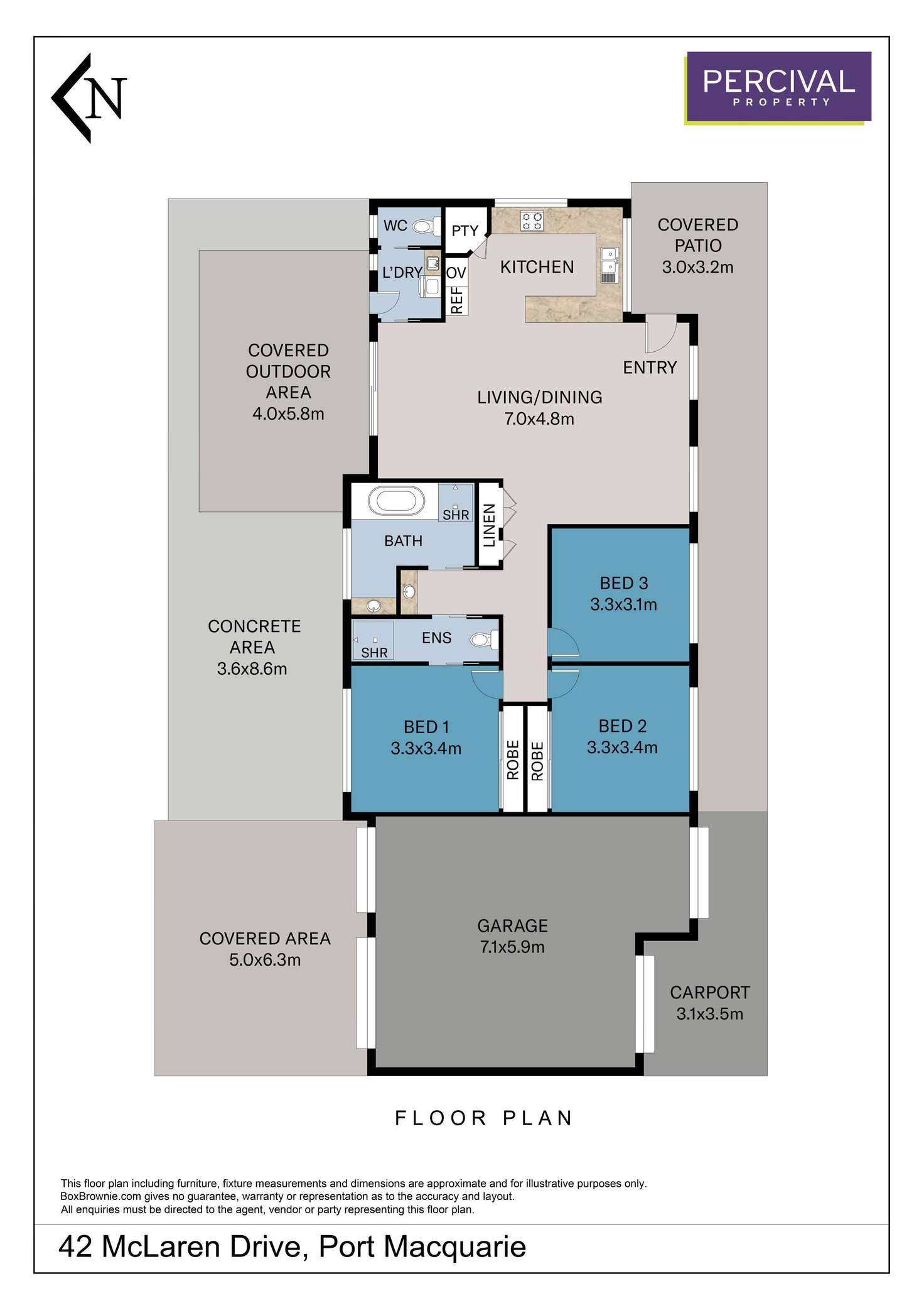 Floorplan of Homely house listing, 42 McLaren Drive, Port Macquarie NSW 2444