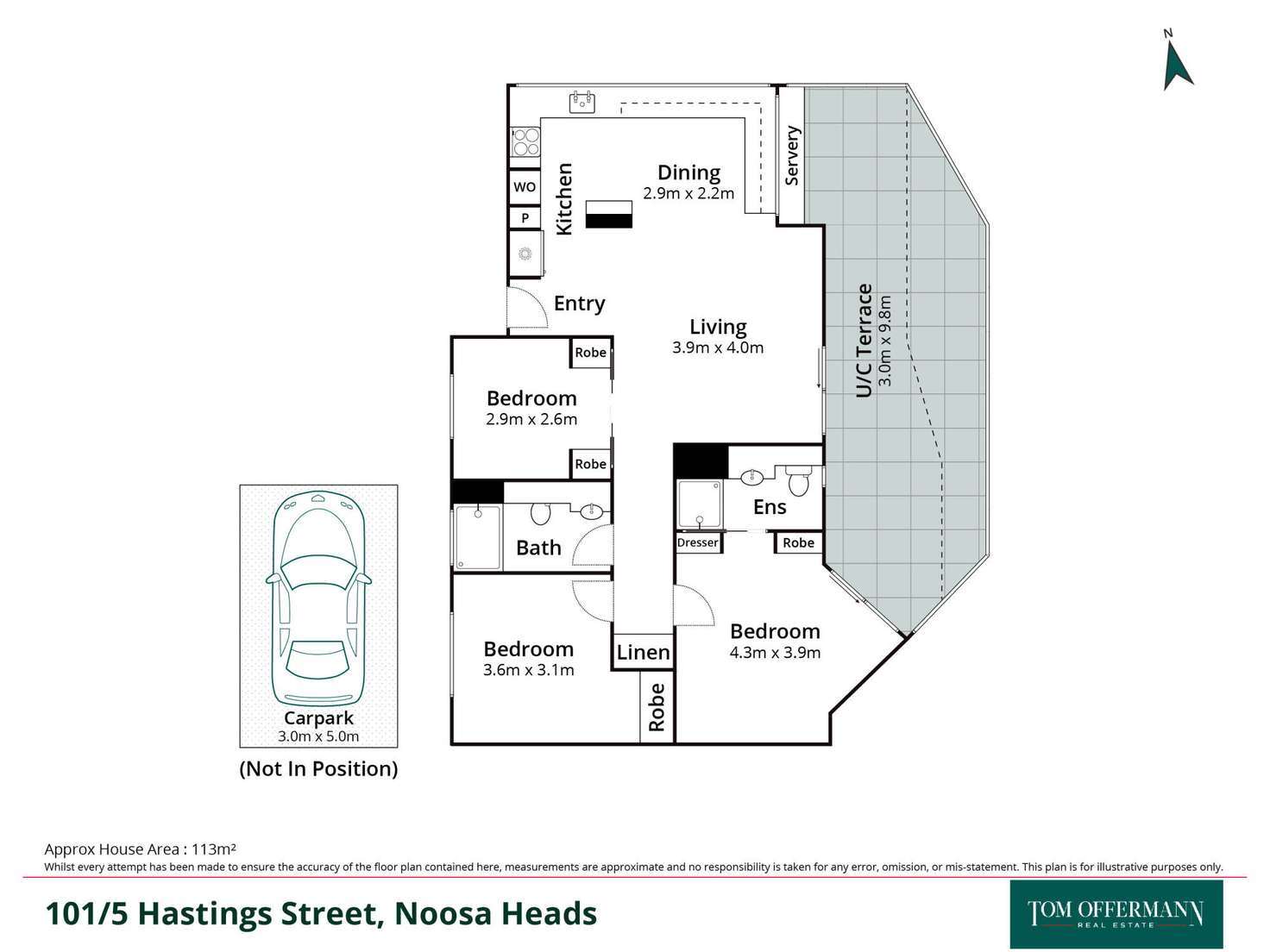 Floorplan of Homely unit listing, 101/5 Hastings Street, Noosa Heads QLD 4567
