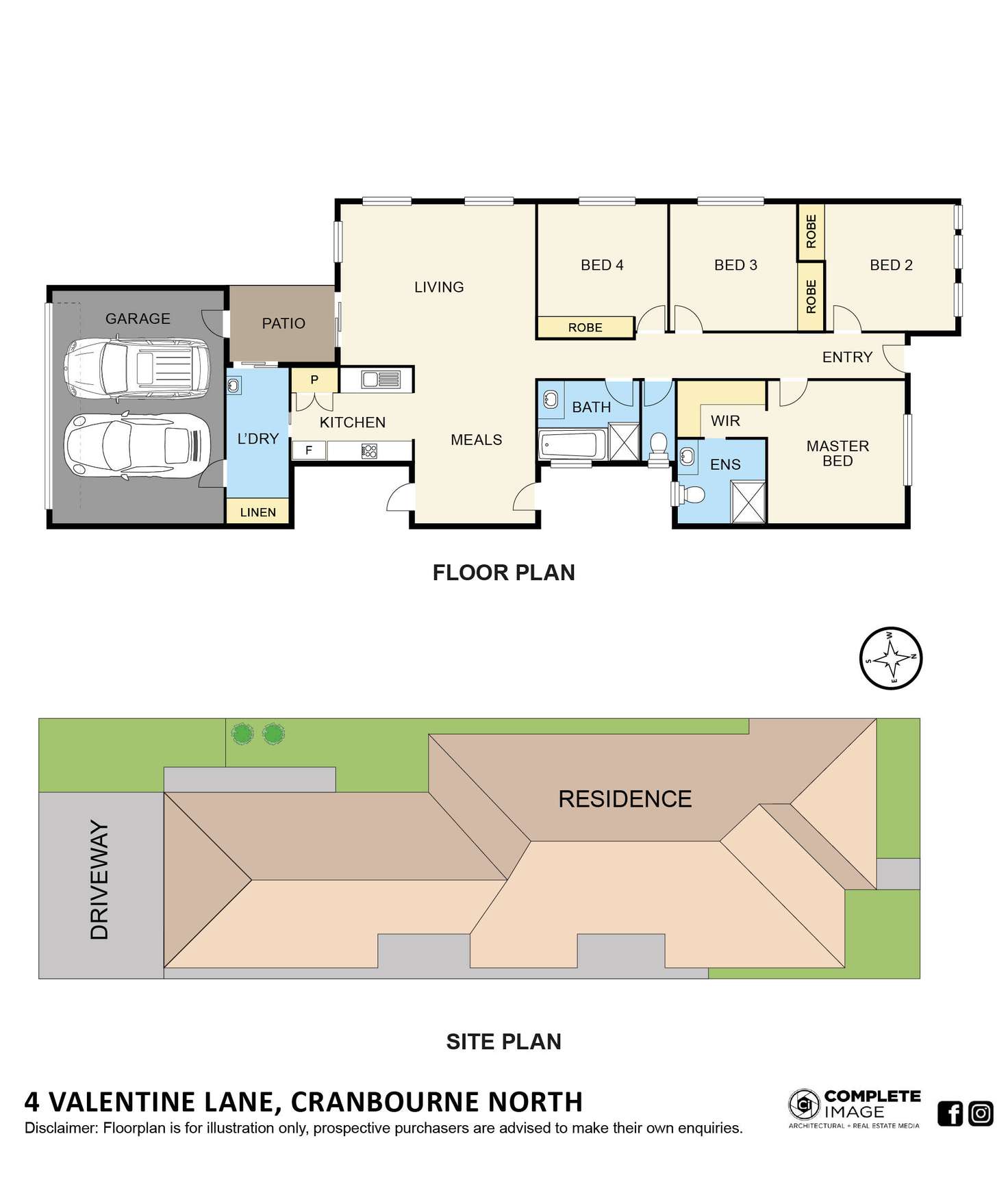 Floorplan of Homely house listing, 4 Valentine Lane, Cranbourne North VIC 3977