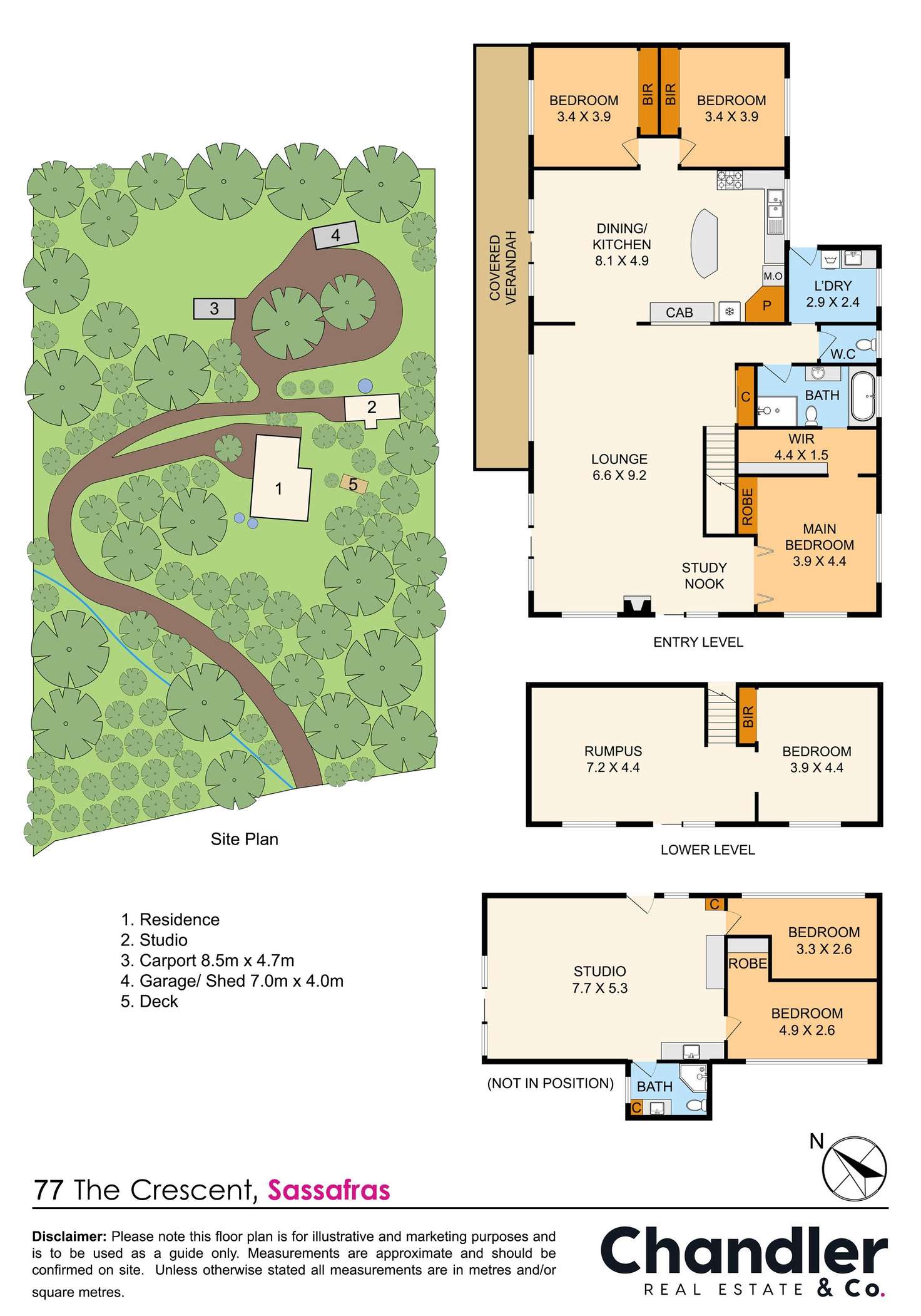 Floorplan of Homely house listing, 77 The Crescent, Sassafras VIC 3787