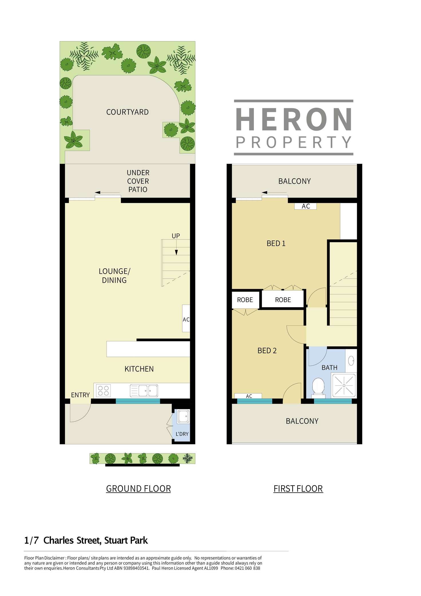 Floorplan of Homely townhouse listing, 1/7 Charles Street, Stuart Park NT 820