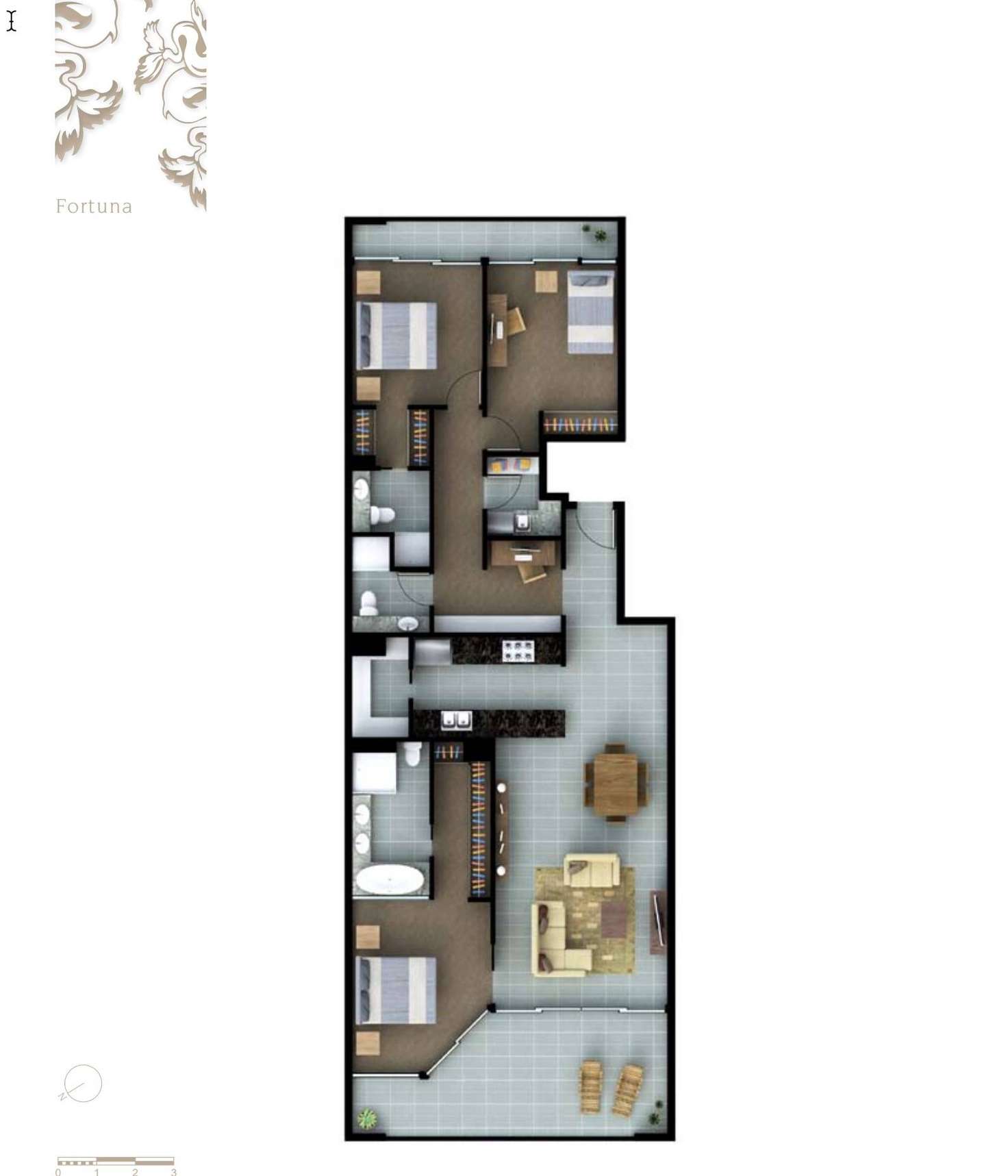Floorplan of Homely apartment listing, 6503/6 Marina Promenade, Paradise Point QLD 4216