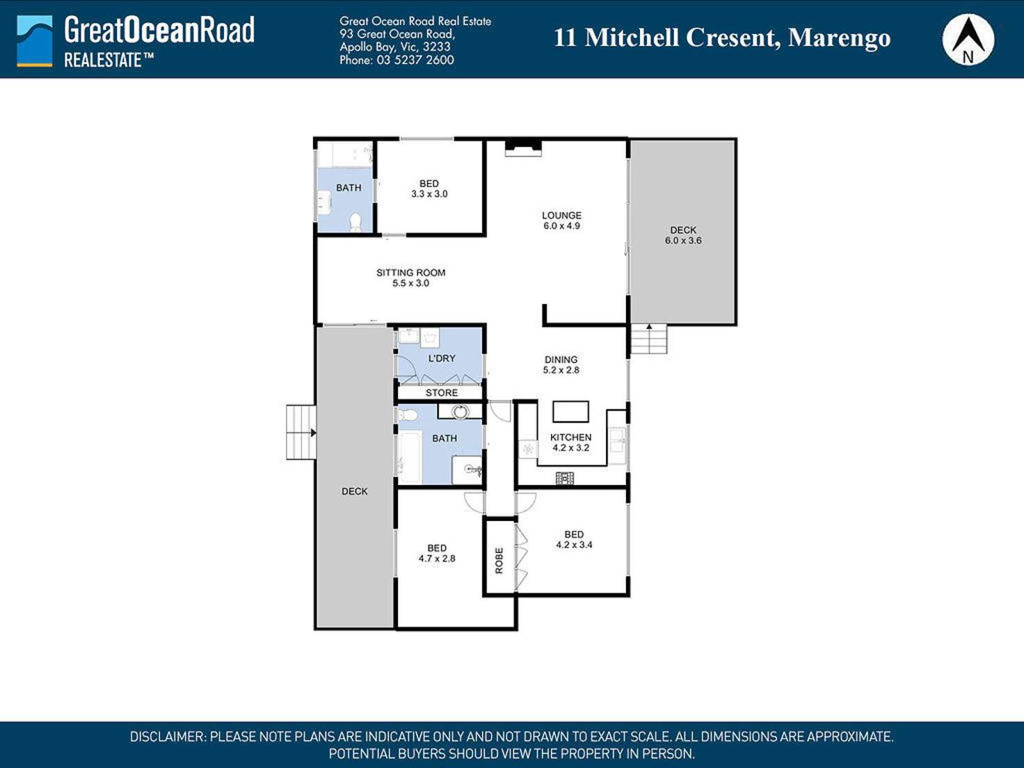 Floorplan of Homely house listing, 11 Mitchell Court, Marengo VIC 3233