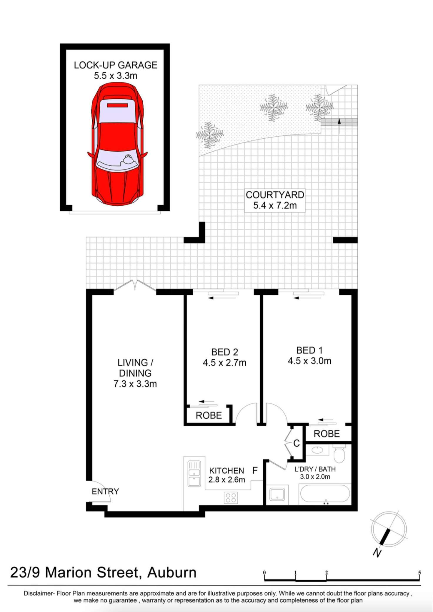 Floorplan of Homely unit listing, 23/9 Marion Street, Auburn NSW 2144