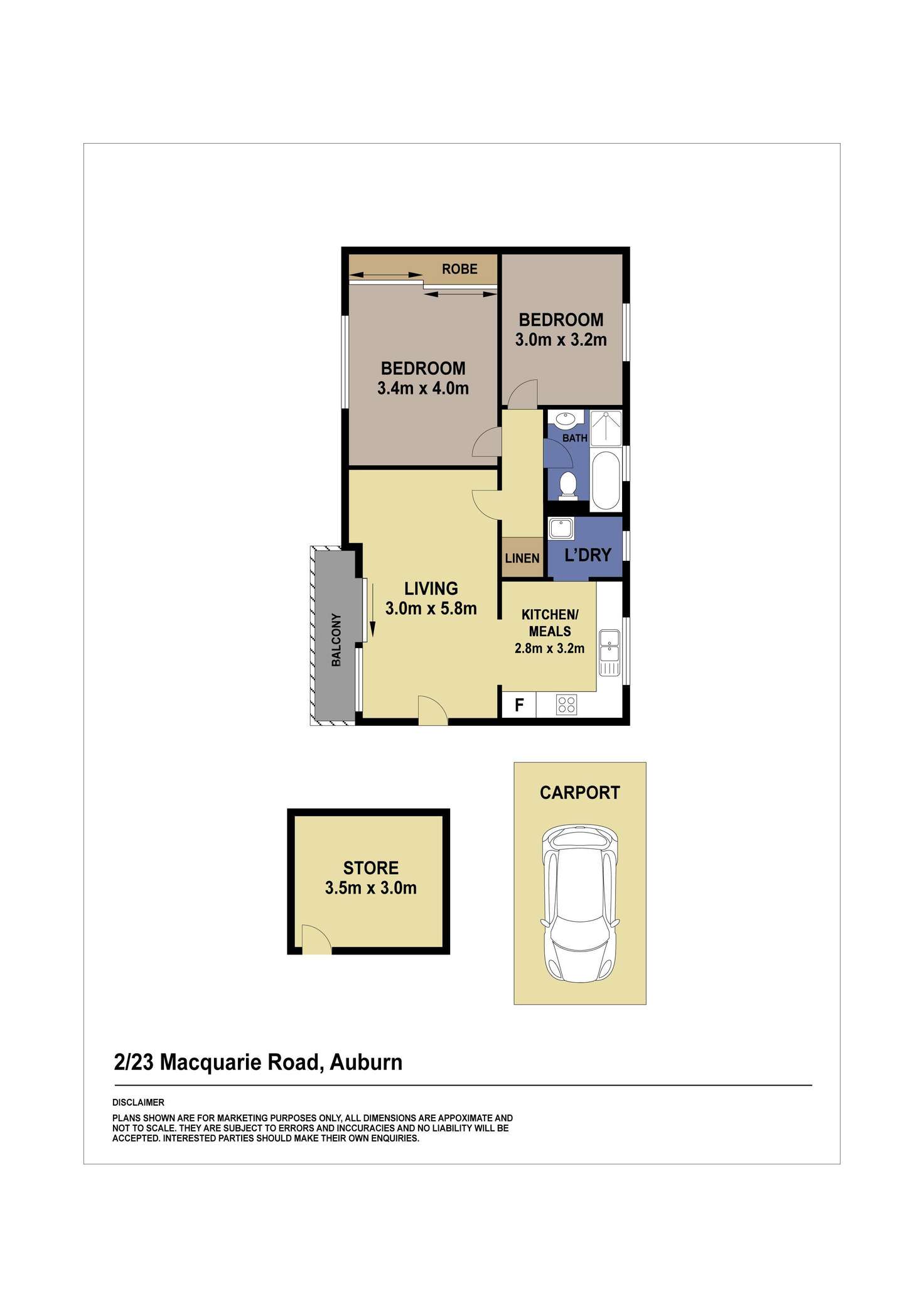 Floorplan of Homely unit listing, 2/23 Macquarie Road, Auburn NSW 2144