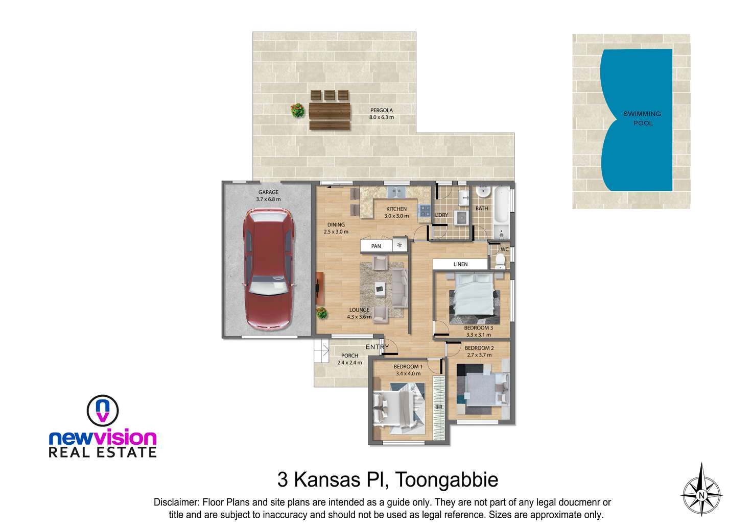 Floorplan of Homely house listing, 3 Kansas Place, Toongabbie NSW 2146