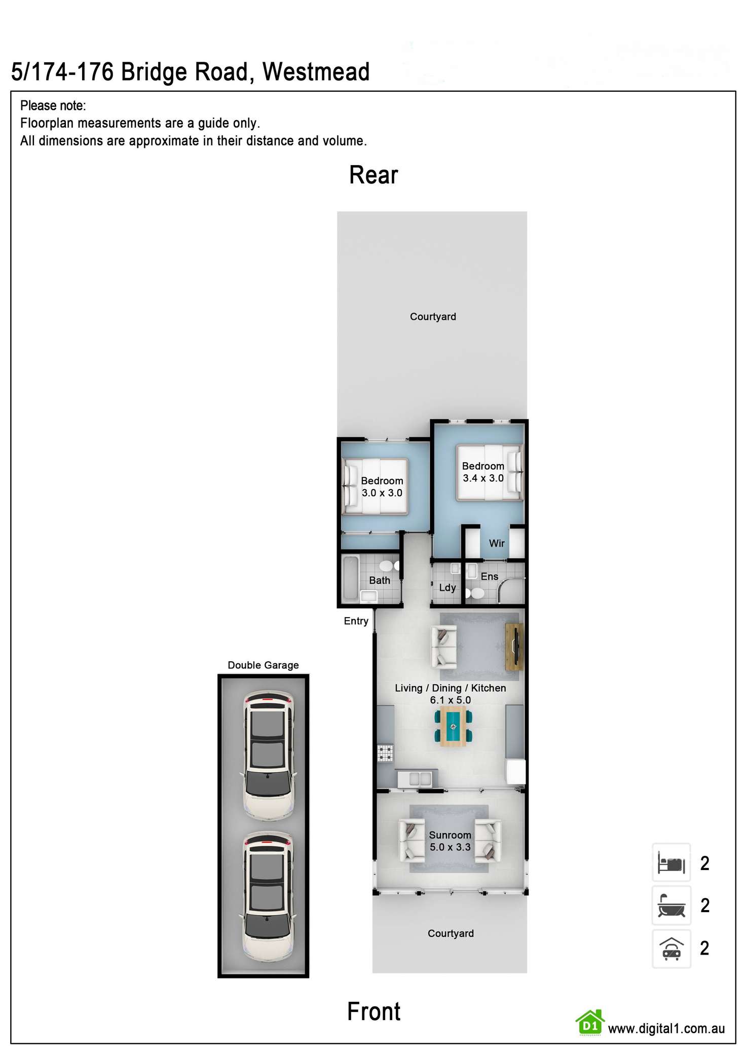 Floorplan of Homely apartment listing, 5/174-176 Bridge Road, Westmead NSW 2145