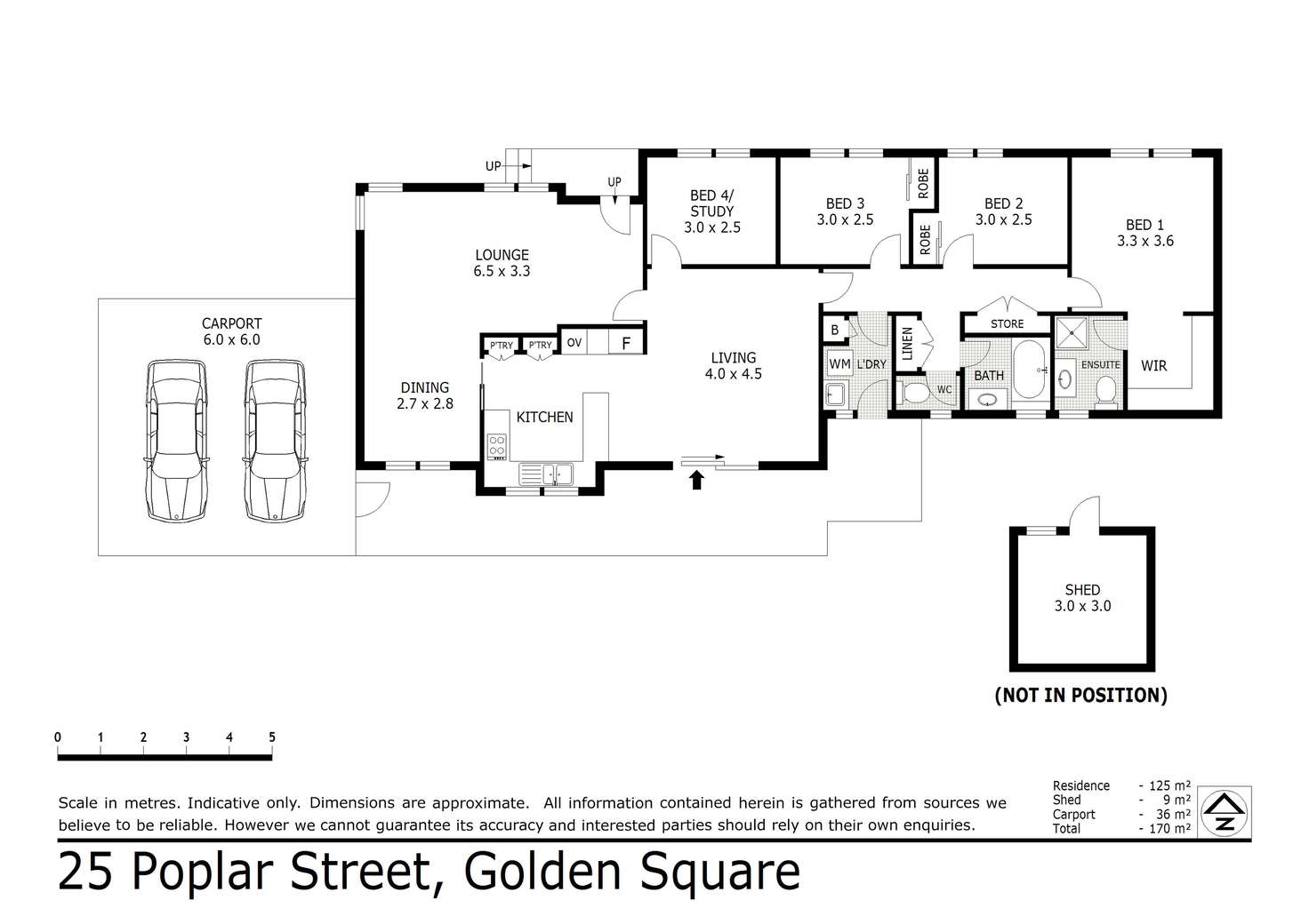 Floorplan of Homely house listing, 25 Poplar Street, Golden Square VIC 3555
