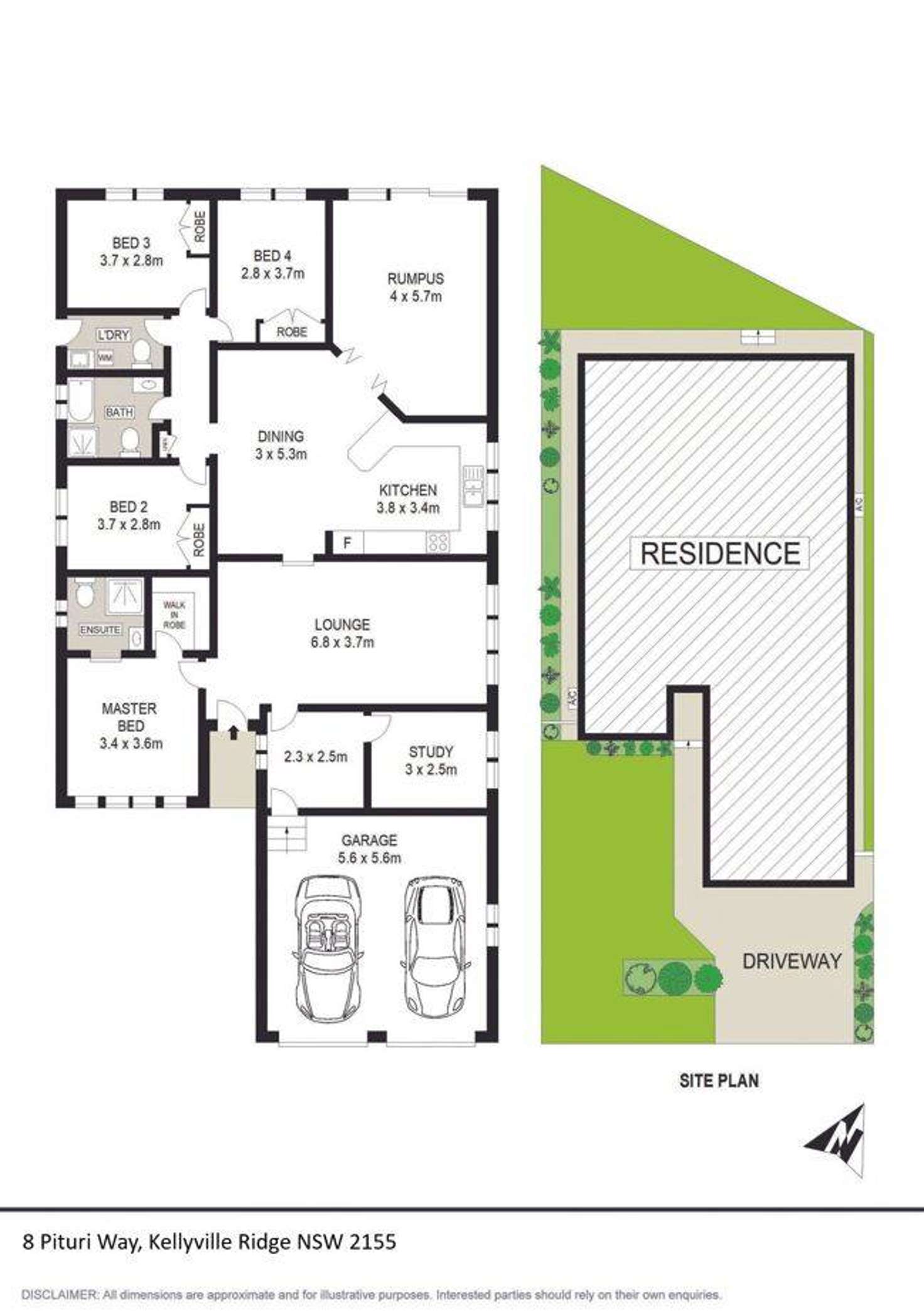 Floorplan of Homely house listing, 8 Pituri Way, Kellyville Ridge NSW 2155