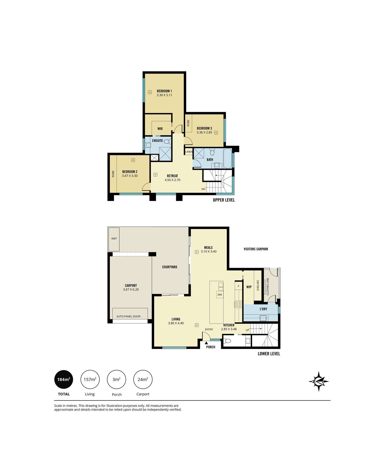 Floorplan of Homely townhouse listing, 1/5 Wood Street, Kurralta Park SA 5037