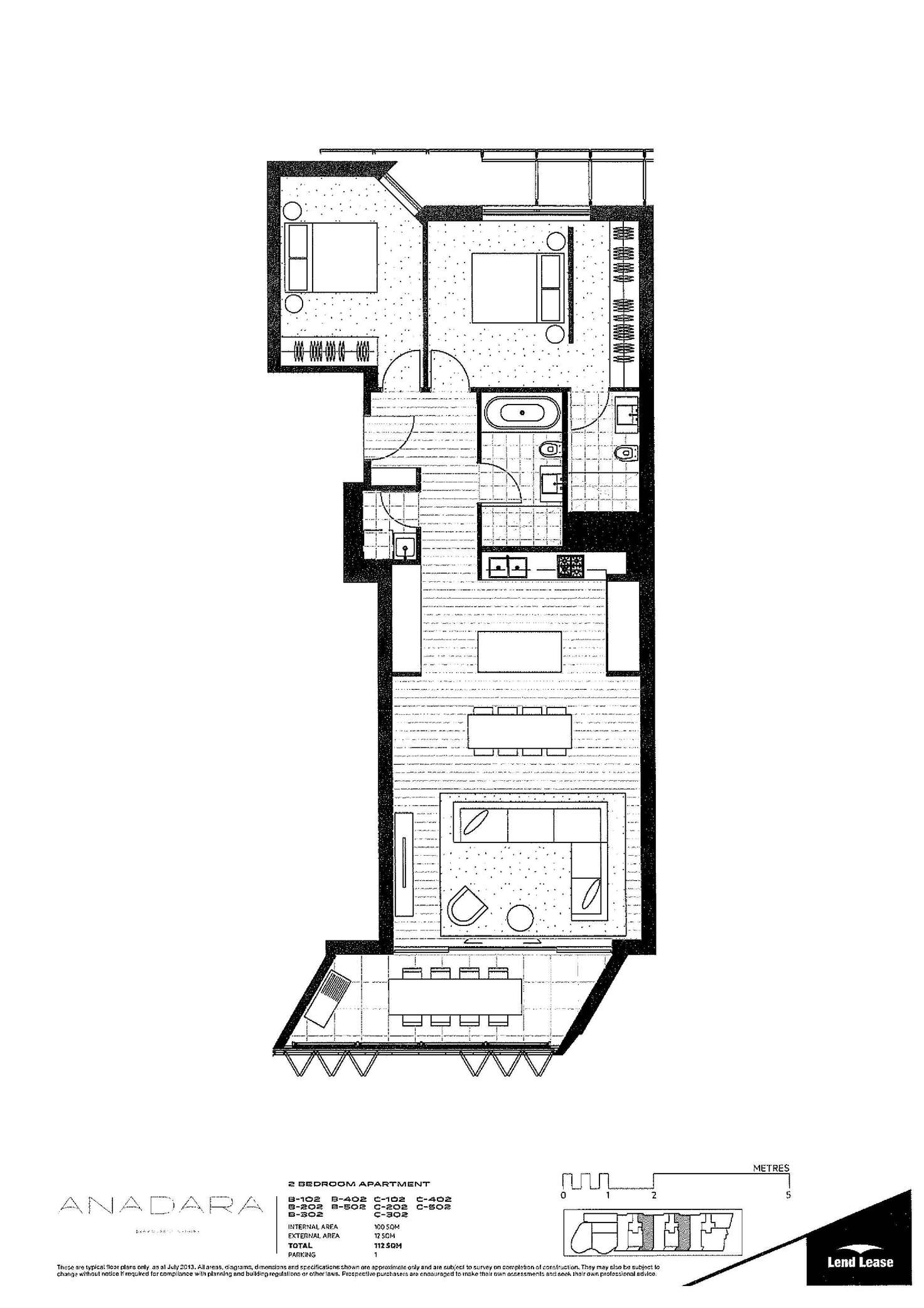 Floorplan of Homely apartment listing, 102/19 Barangaroo Avenue, Barangaroo NSW 2000
