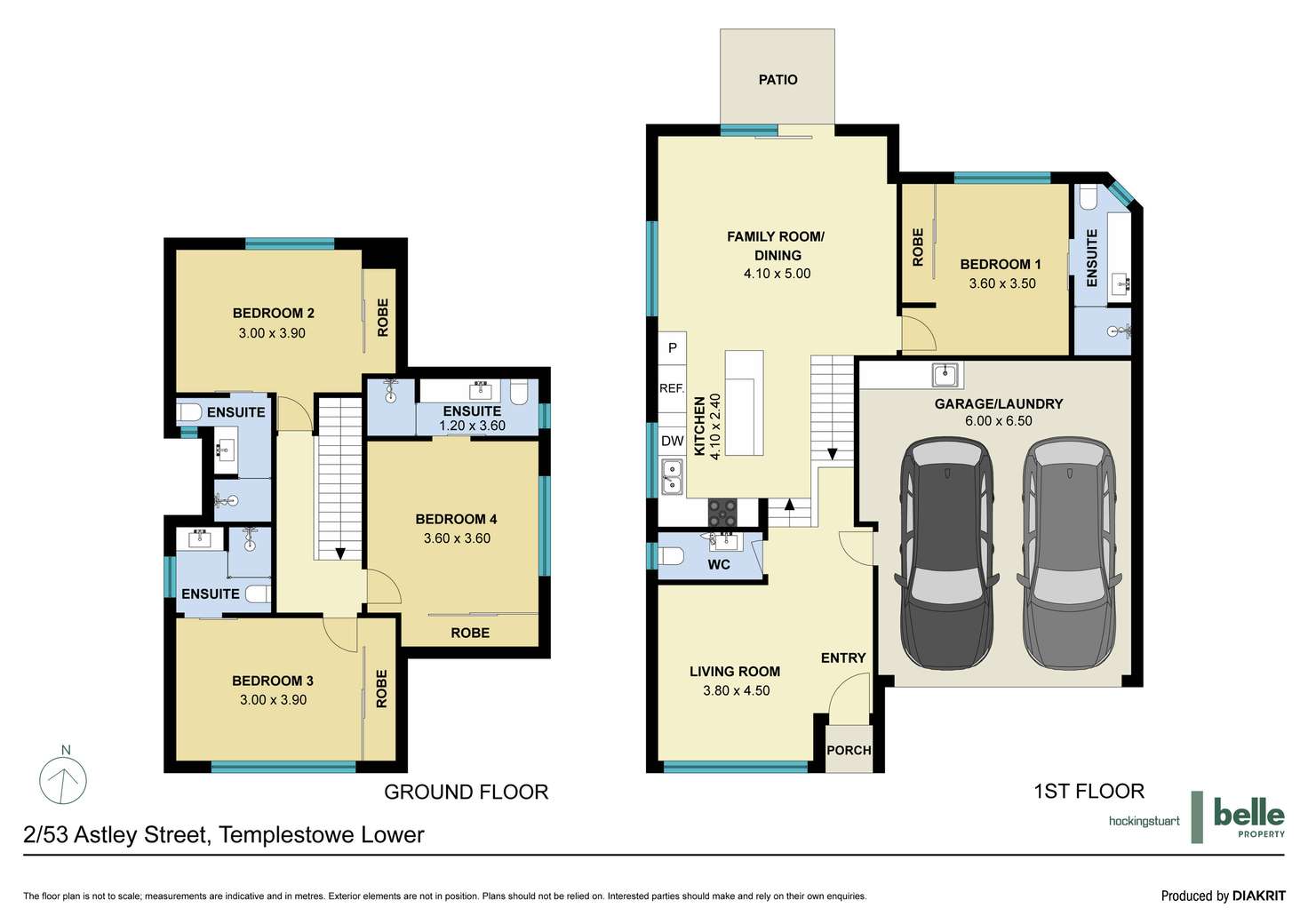 Floorplan of Homely townhouse listing, 2/53 Astley Street, Templestowe Lower VIC 3107