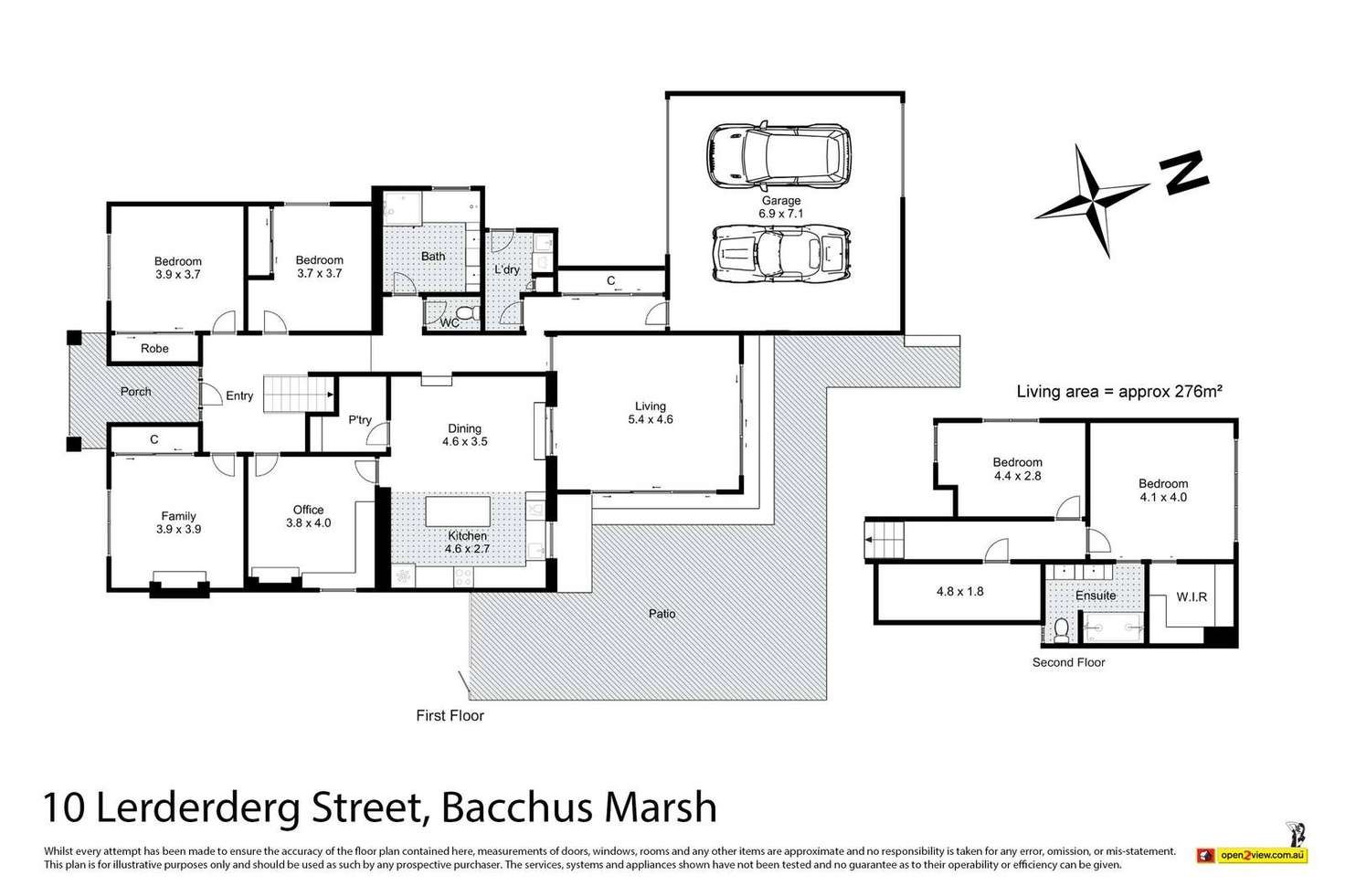 Floorplan of Homely house listing, 10 Lerderderg Street, Bacchus Marsh VIC 3340