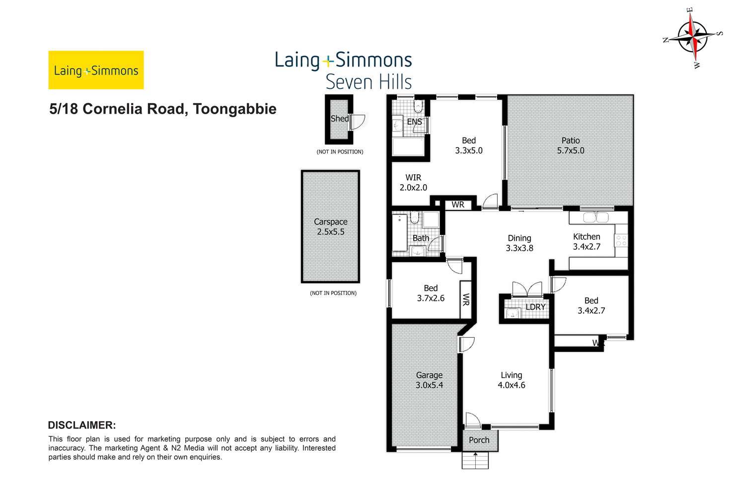 Floorplan of Homely villa listing, 5/18 Cornelia Road, Toongabbie NSW 2146