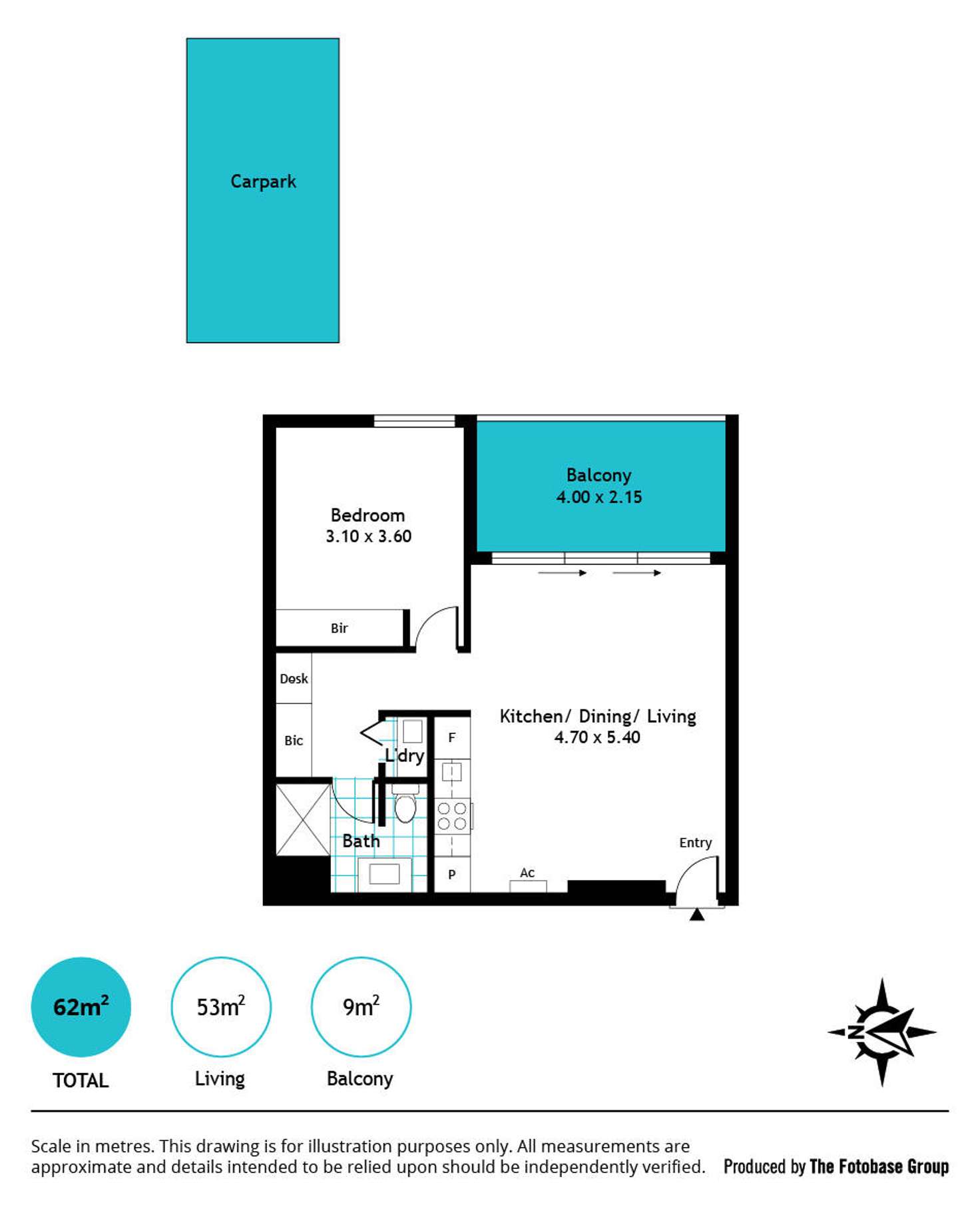 Floorplan of Homely apartment listing, 813/156 Wright Street, Adelaide SA 5000