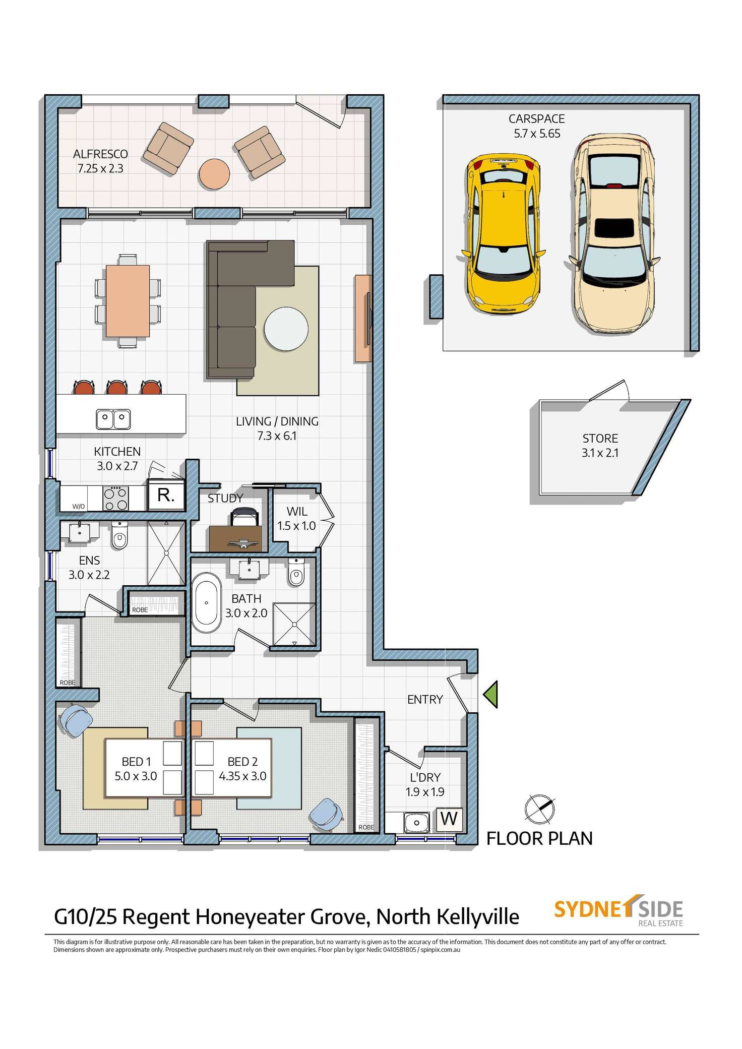 Floorplan of Homely apartment listing, G10/25 Regent Honeyeater Grove, North Kellyville NSW 2155