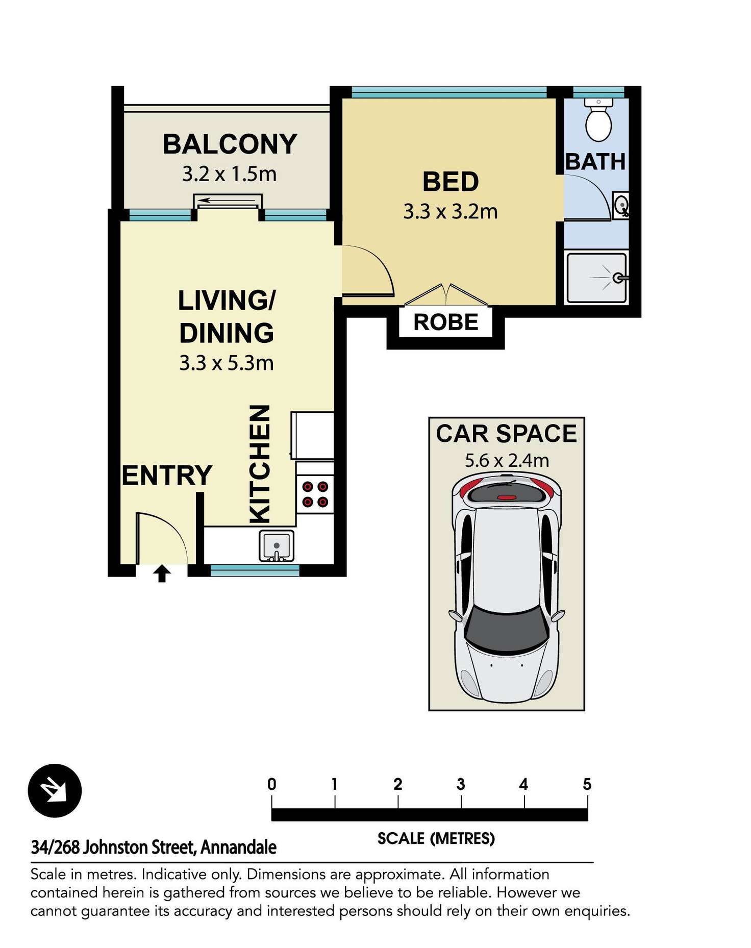 Floorplan of Homely apartment listing, 34/268 Johnston Street, Annandale NSW 2038