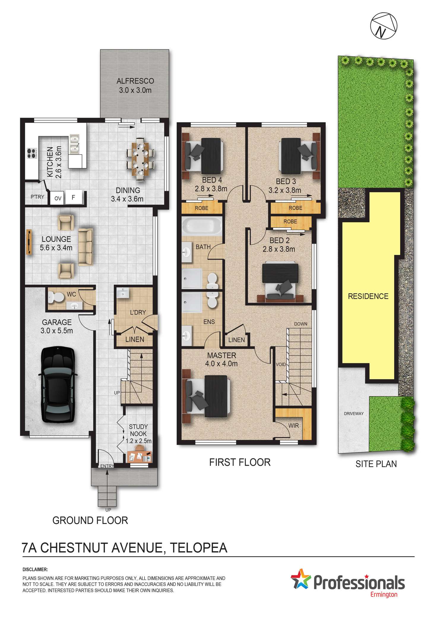 Floorplan of Homely semiDetached listing, 7A Chestnut Avenue, Telopea NSW 2117