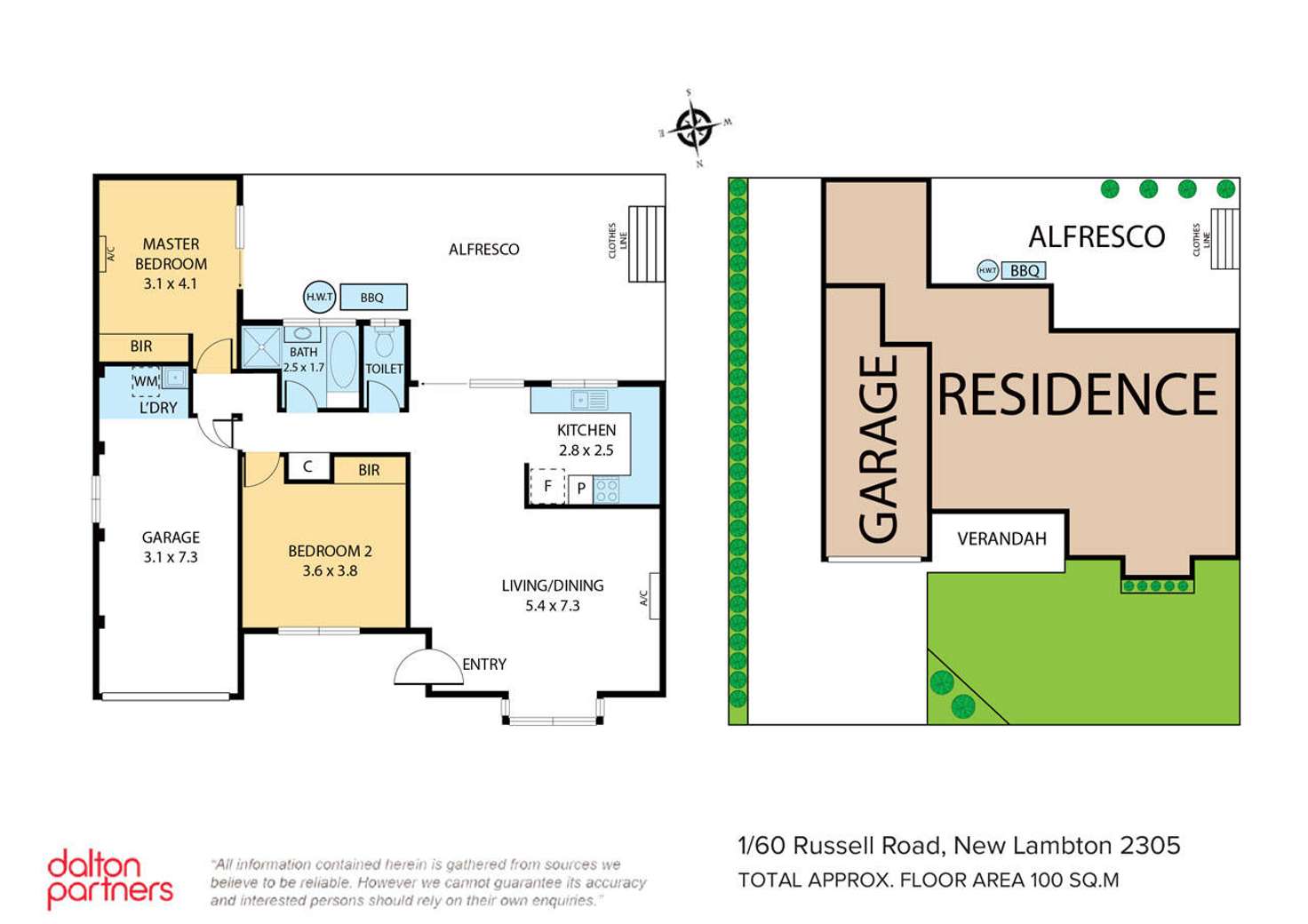 Floorplan of Homely villa listing, 1/60 Russell Road, New Lambton NSW 2305