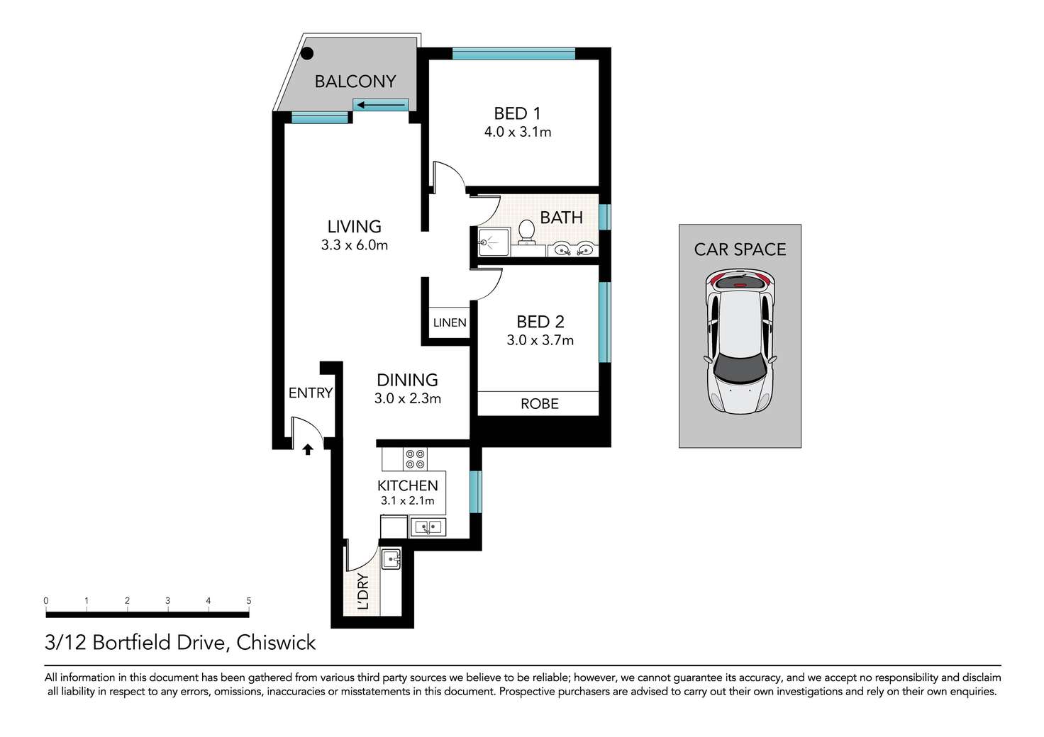 Floorplan of Homely apartment listing, 3/12 Bortfield Drive, Chiswick NSW 2046
