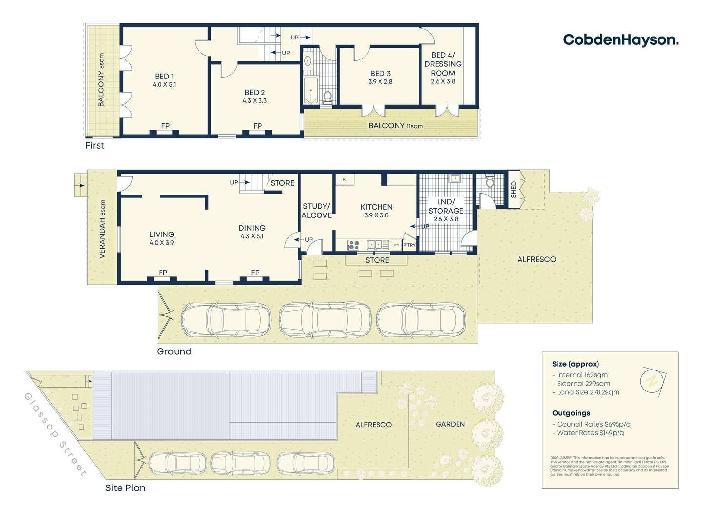 Floorplan of Homely house listing, 3 Glassop Street, Balmain NSW 2041