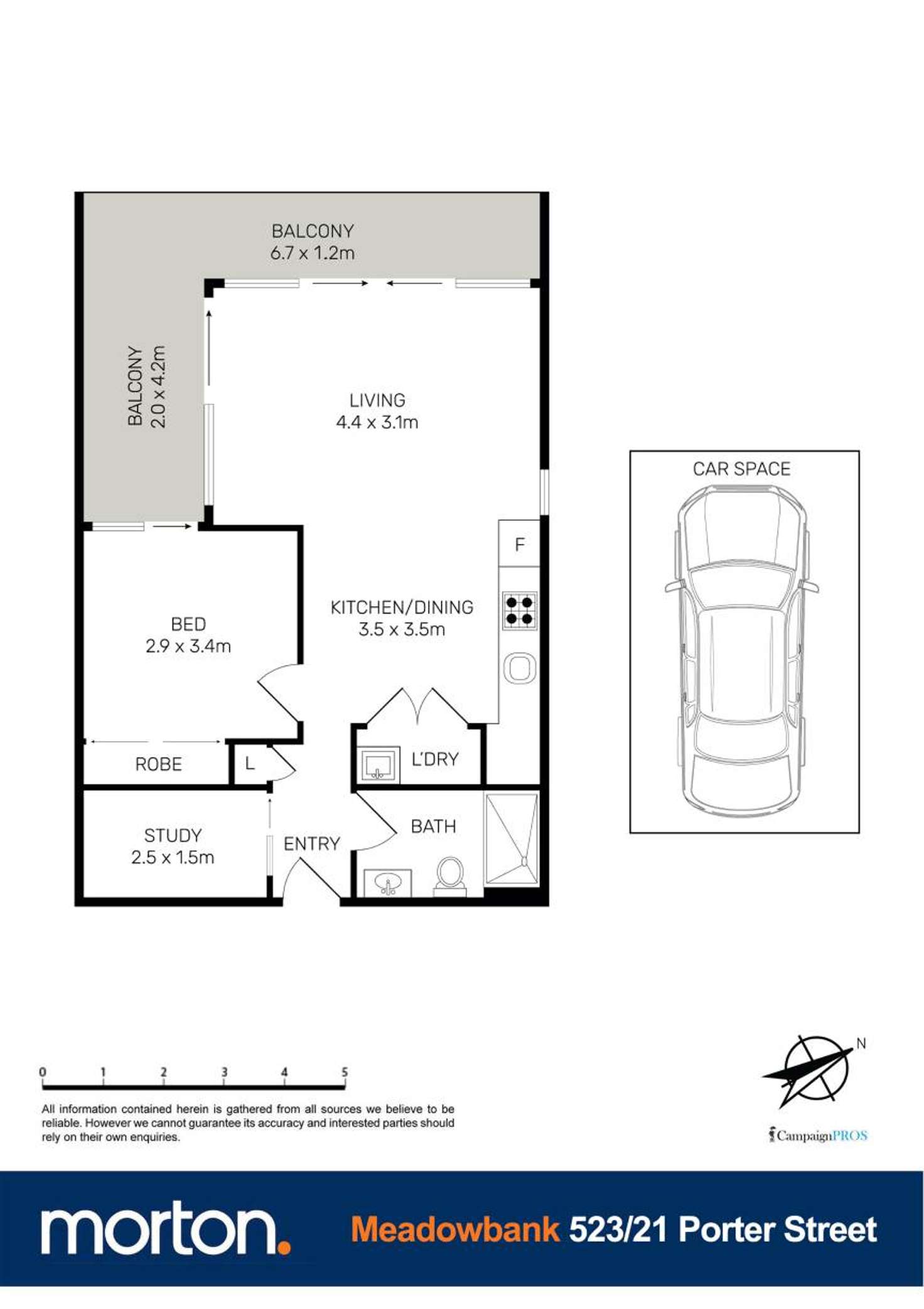 Floorplan of Homely apartment listing, 523/21 Porter Street, Meadowbank NSW 2114