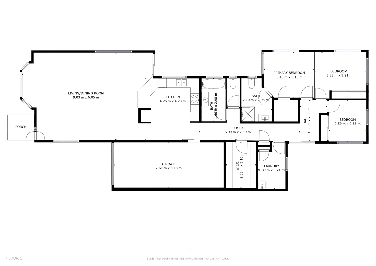 Floorplan of Homely semiDetached listing, 2/8 Lomond Street, Smithfield QLD 4878