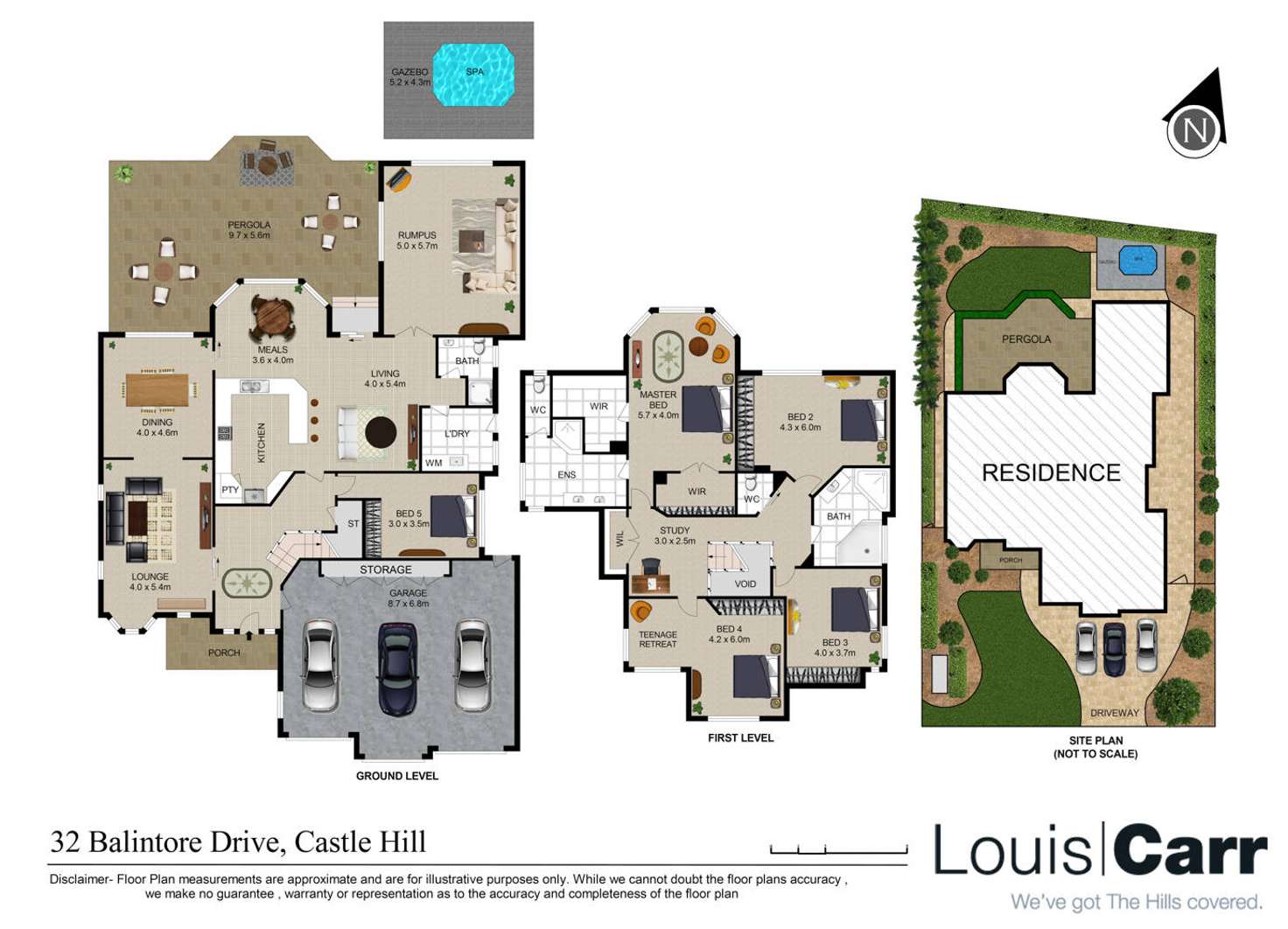 Floorplan of Homely house listing, 32 Balintore Drive, Castle Hill NSW 2154