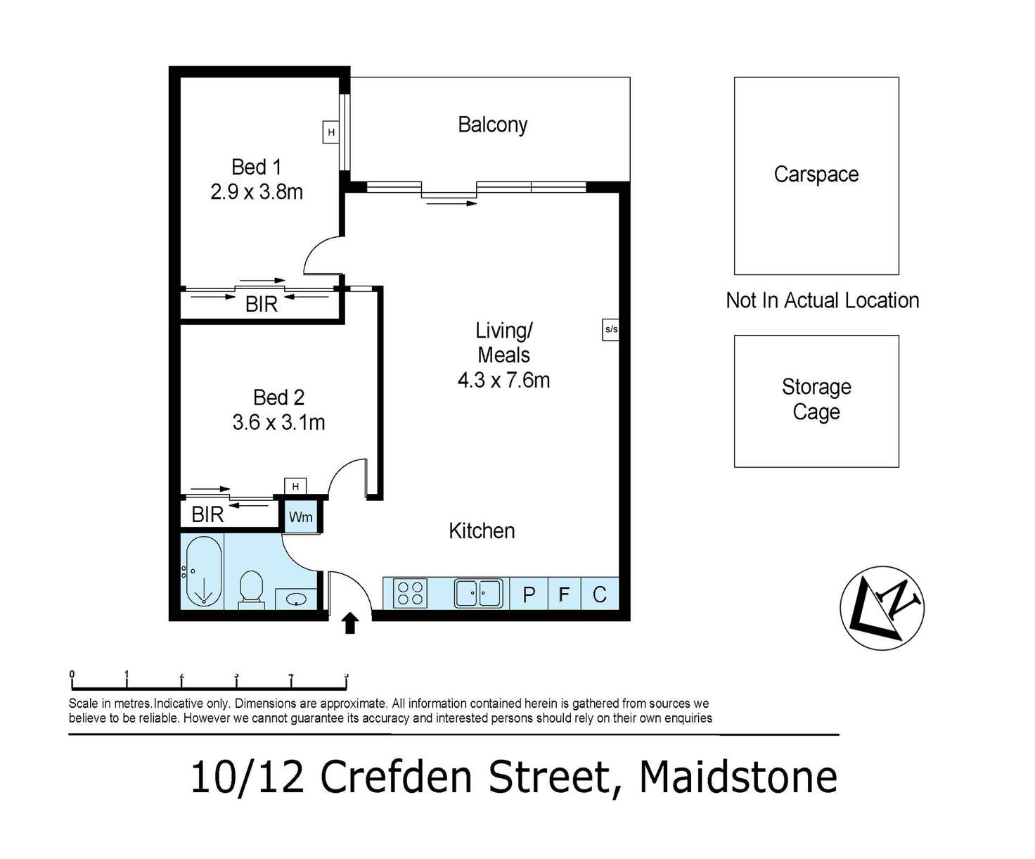 Floorplan of Homely apartment listing, 10/12 Crefden Street, Maidstone VIC 3012