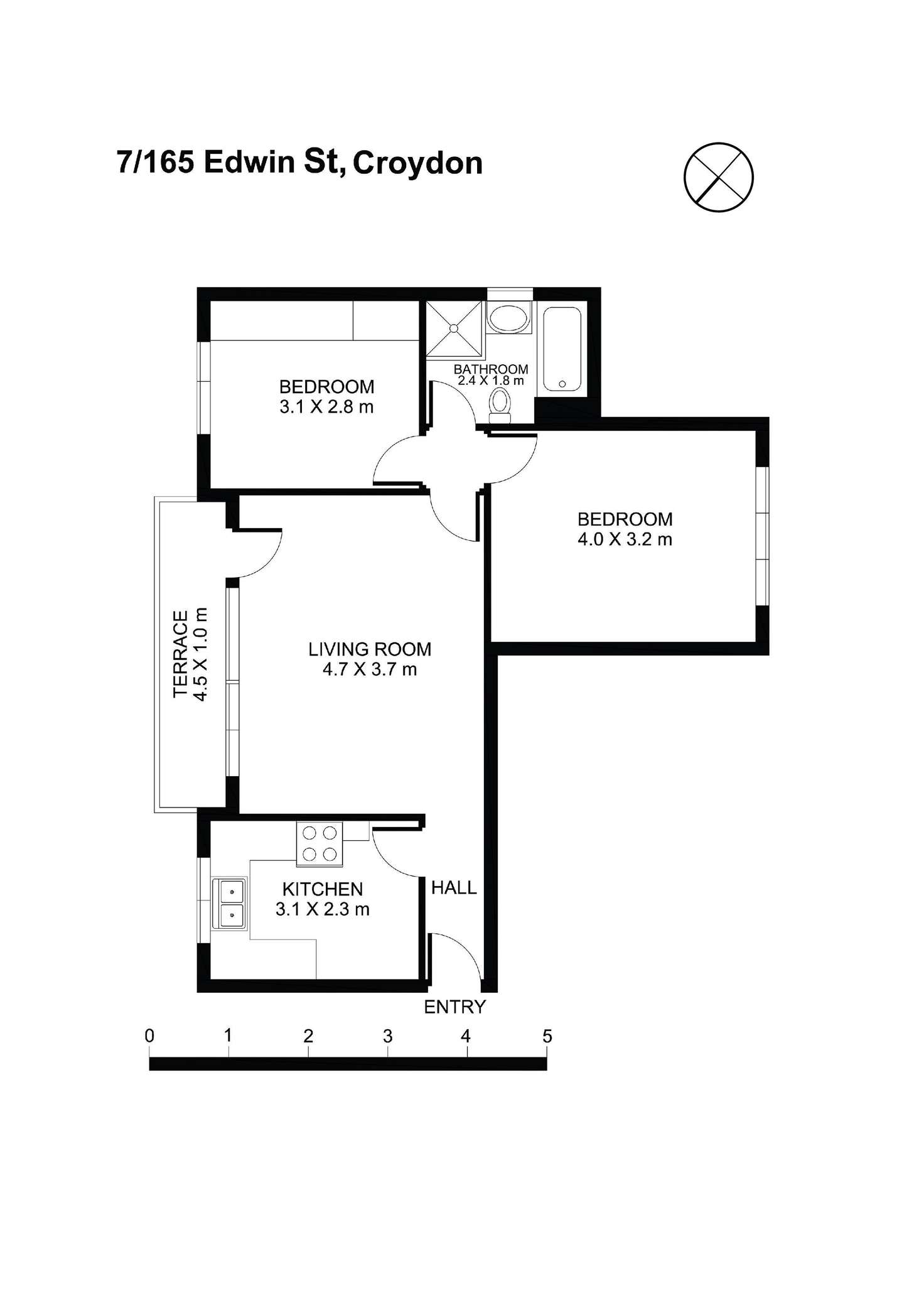 Floorplan of Homely apartment listing, 7/165 Edwin Street, Croydon NSW 2132